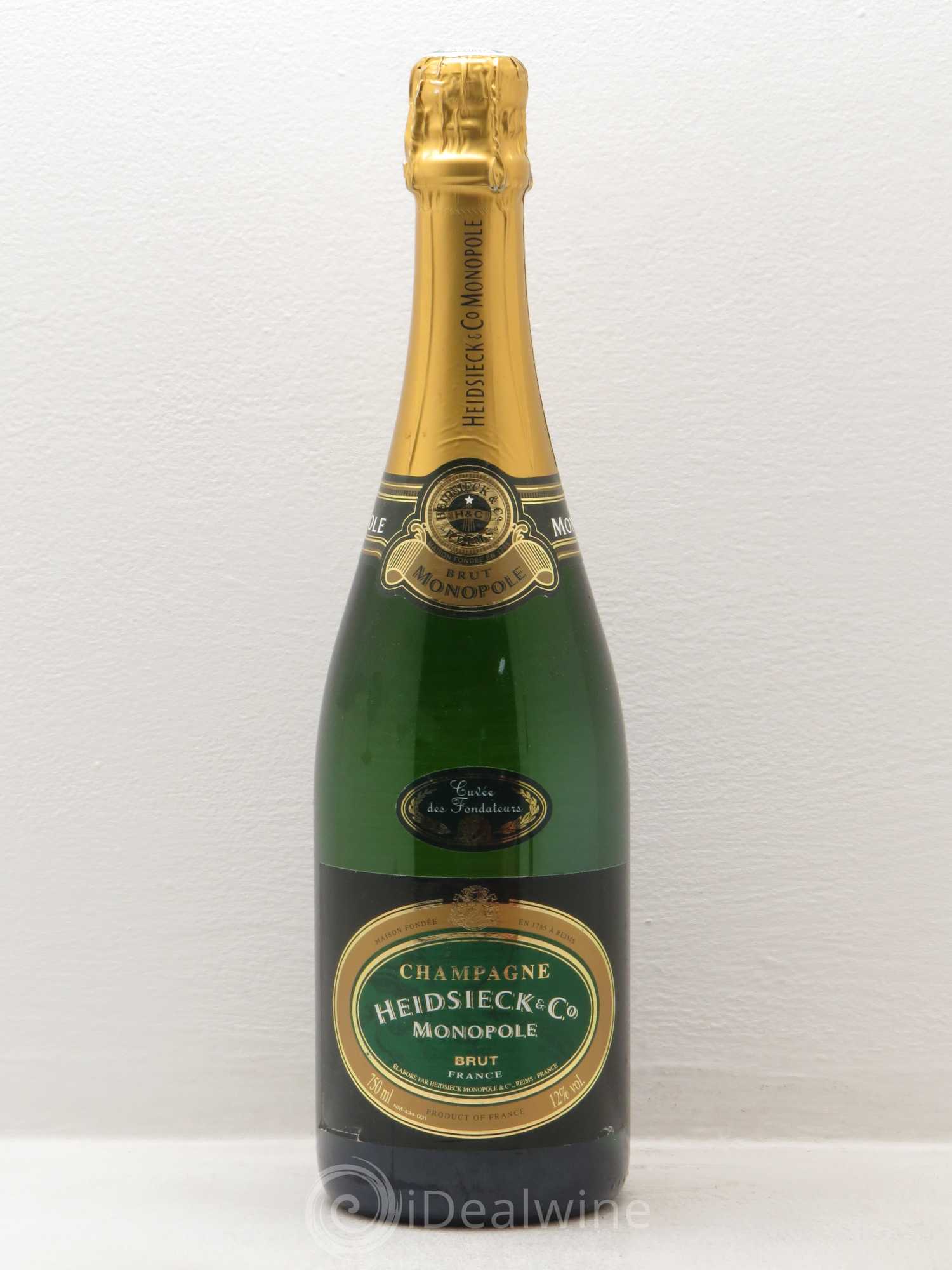 Champagne Heidsieck Monopole Cuvée des Fondateurs (sans prix de réserve) - Posten von 1 Flasche - 0