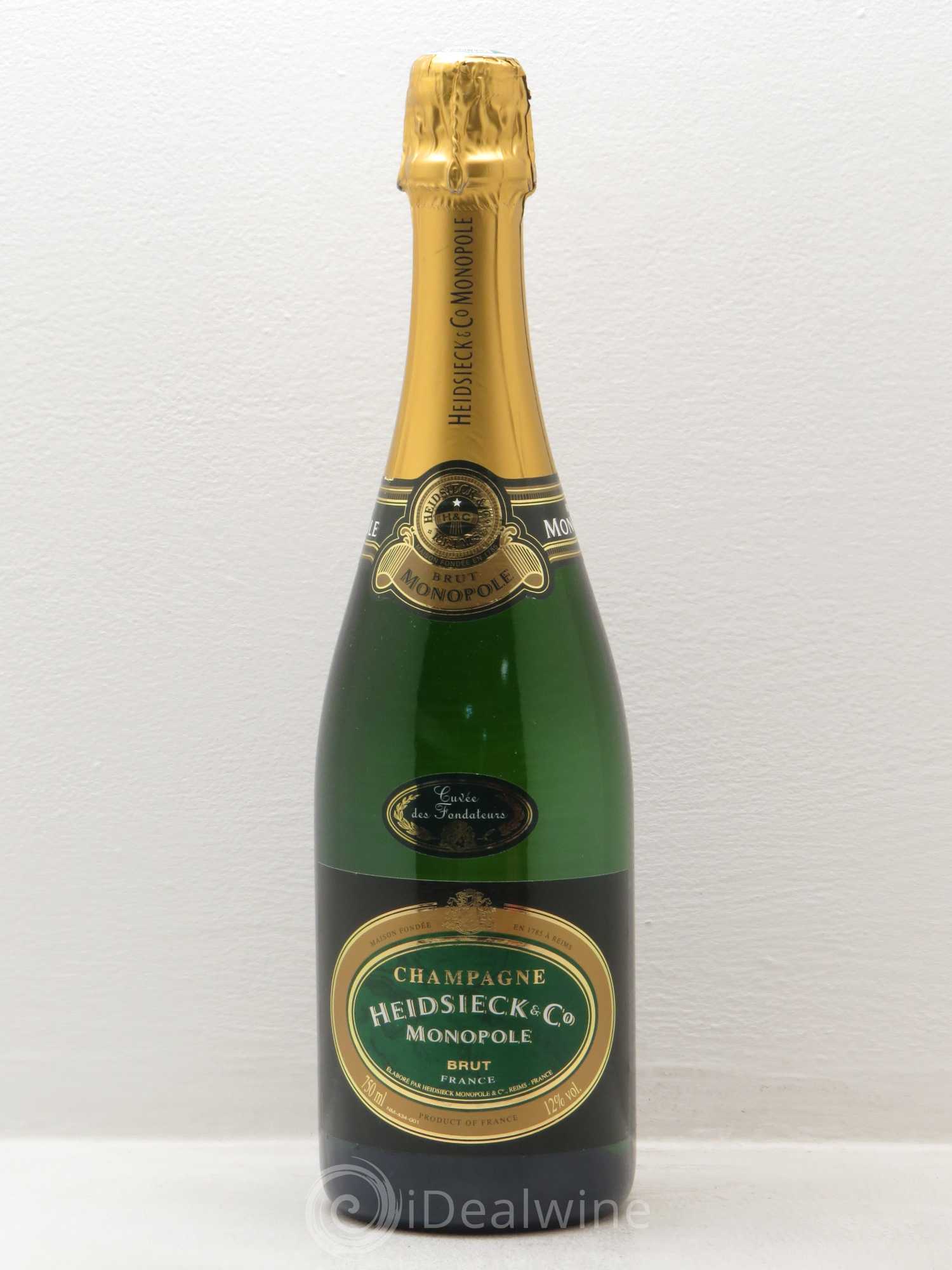 Champagne Heidsieck Monopole Cuvée des Fondateurs (sans prix de réserve) - Posten von 1 Flasche - 0