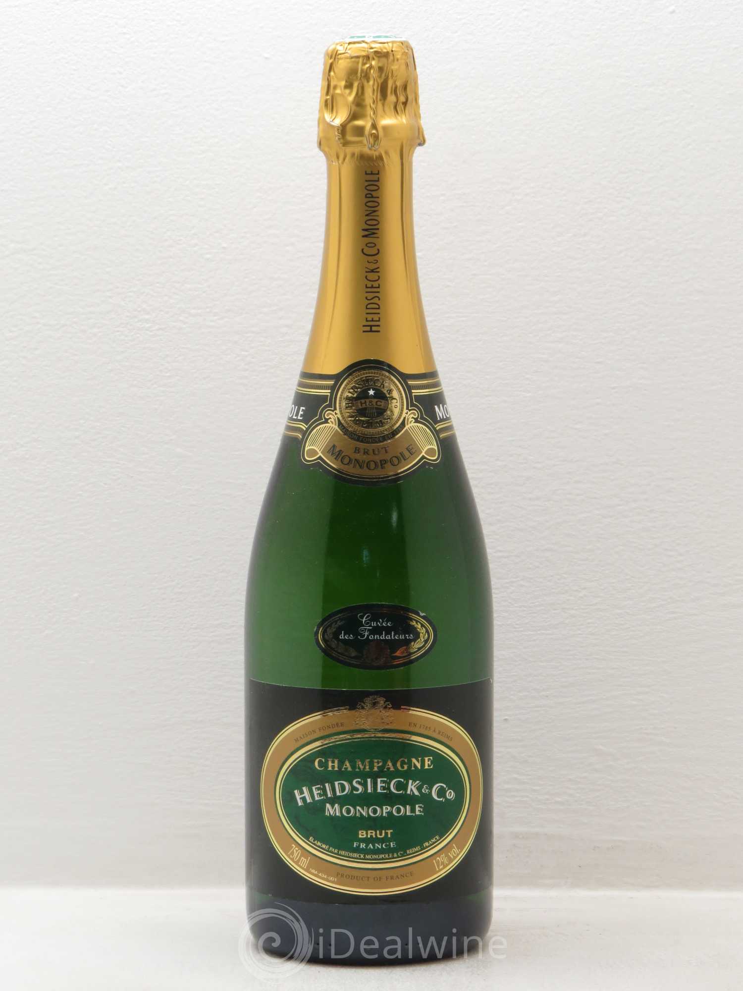 Champagne Heidsieck Monopole Cuvée des Fondateurs (sans prix de réserve) - Posten von 1 Flasche - 0