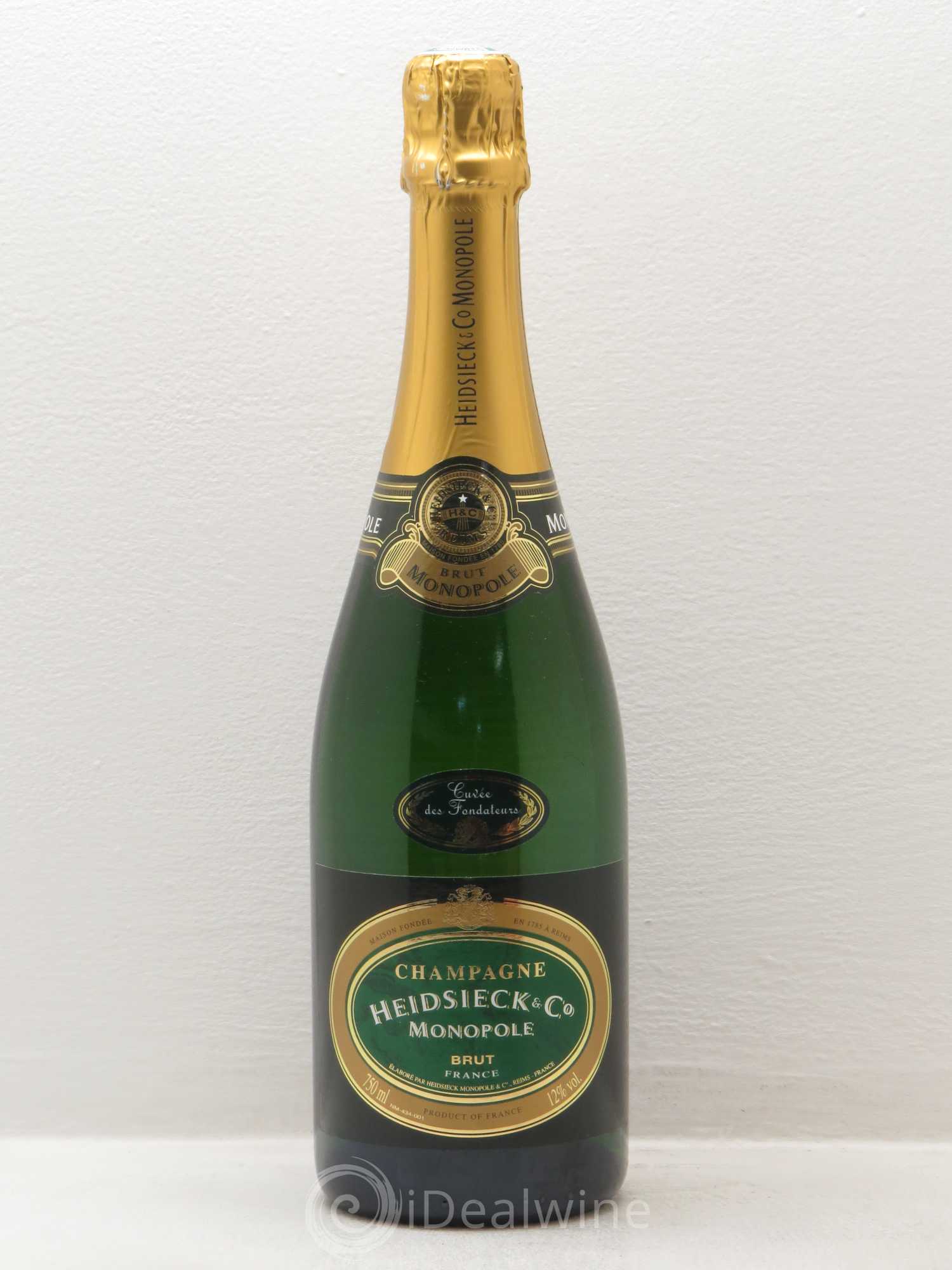 Champagne Heidsieck Monopole Cuvée des Fondateurs (sans prix de réserve) - Posten von 1 Flasche - 0