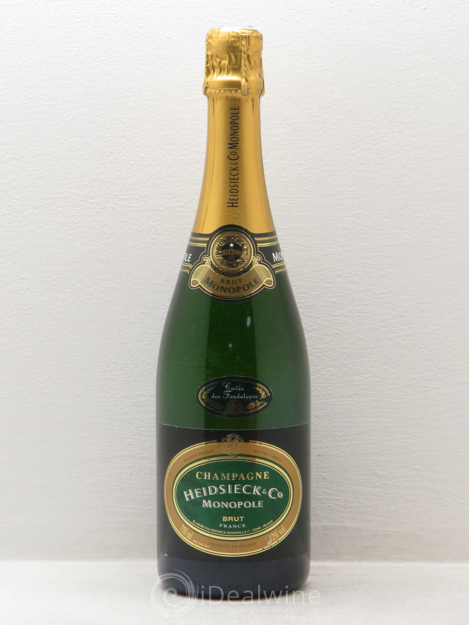 Champagne Heidsieck Monopole Cuvée des Fondateurs (sans prix de réserve) - Posten von 1 Flasche - 0