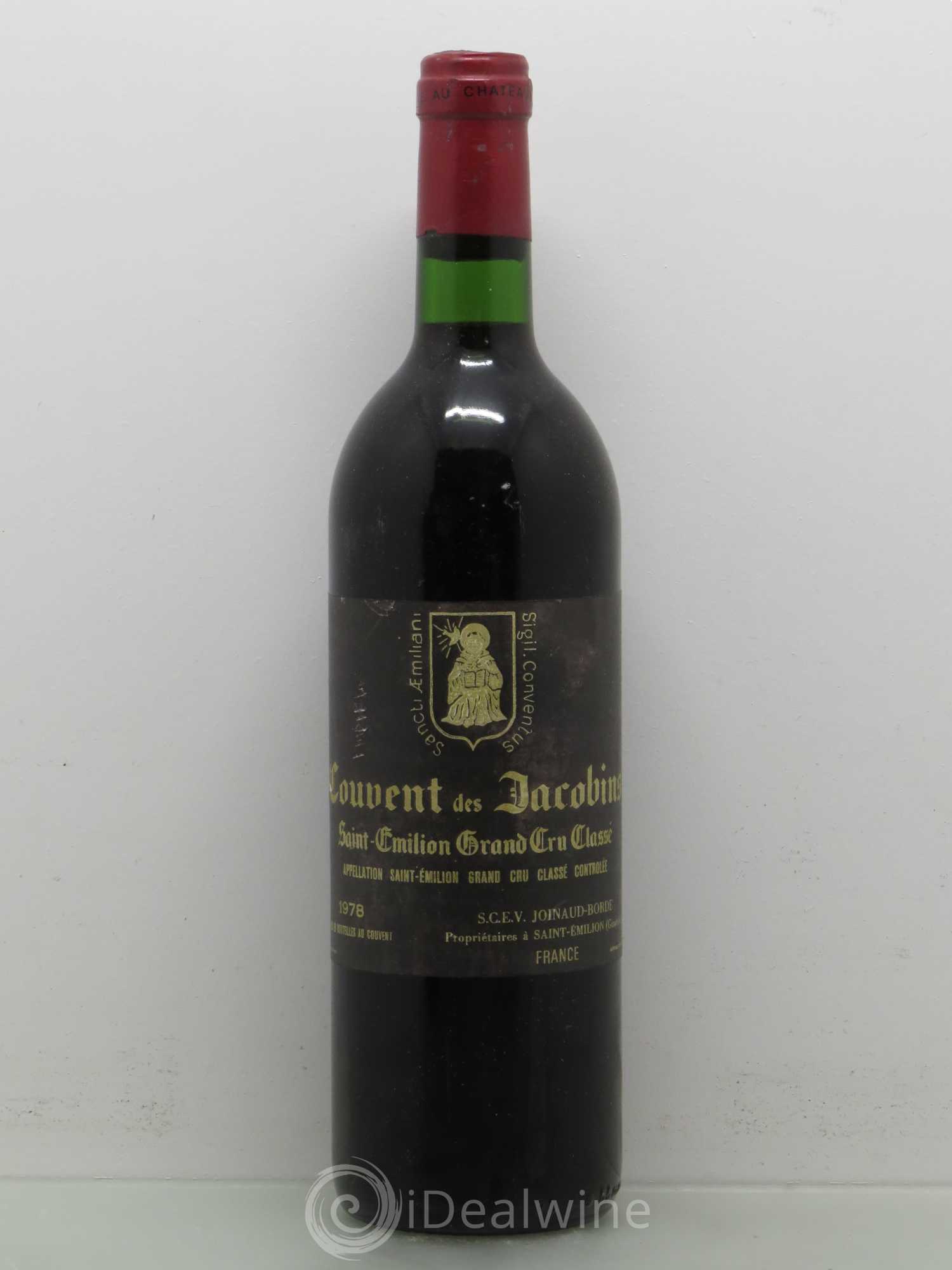 Château Couvent des Jacobins Grand Cru Classé (sans prix de réserve) 1978 - Lot de 1 bouteille - 0