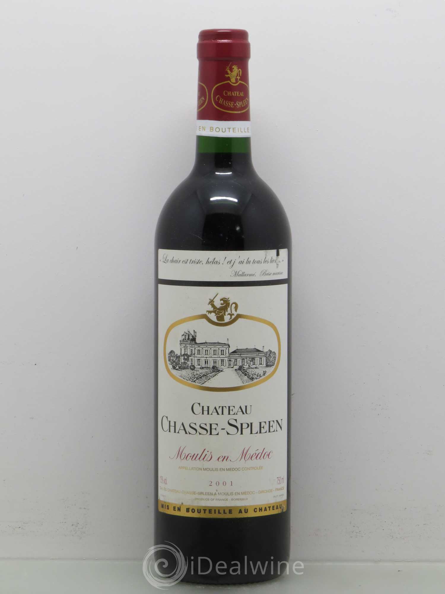 Château Chasse Spleen (sans prix de réserve) 2001 - Lot de 1 bouteille - 0