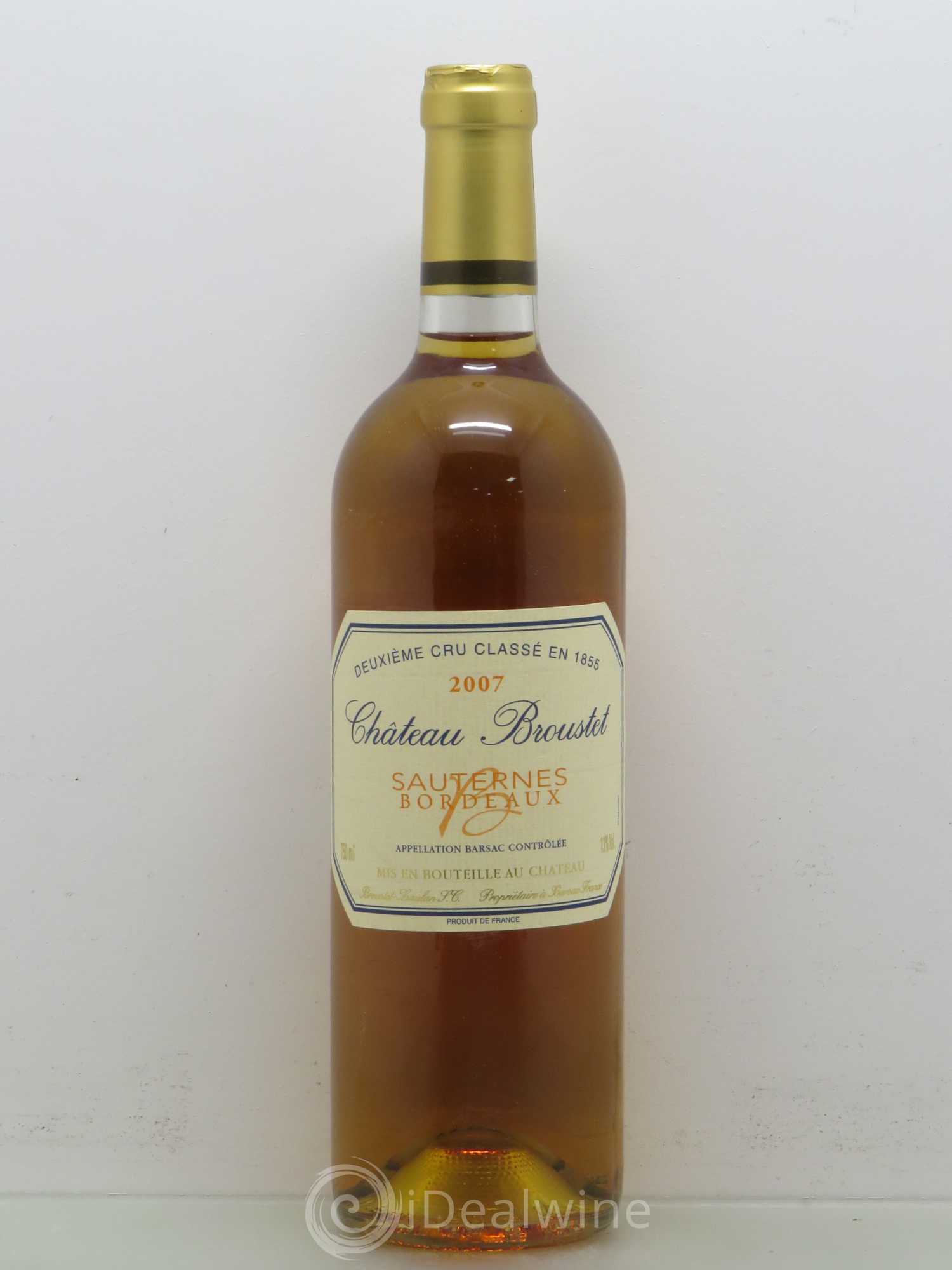 Château Broustet 2ème Grand Cru Classé (senza prezzo di riserva) 2007 - Lotto di 1 bottiglia - 0