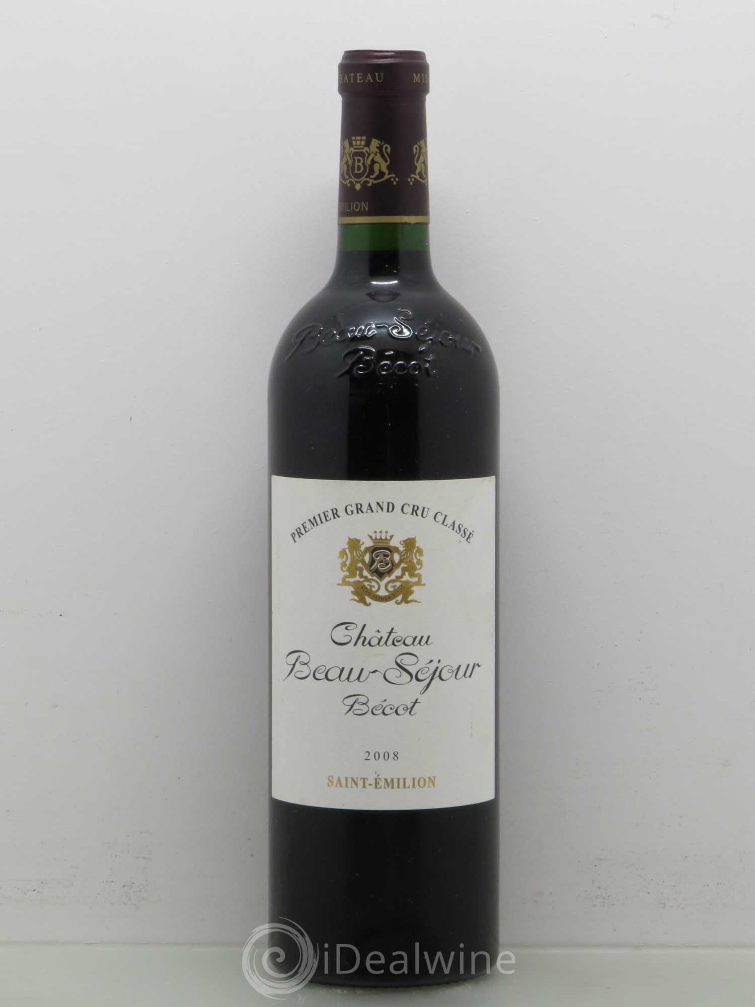 Château Beau-Séjour Bécot 1er Grand Cru Classé B 2008 - Lot de 1 bouteille - 0