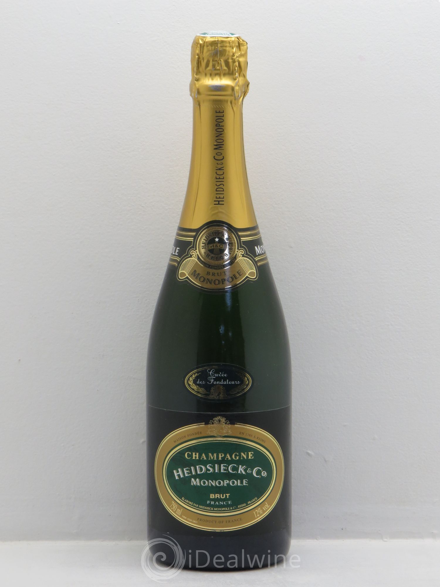 Champagne Heidsieck&Co Monopole Monopole -Cuvée des Fondateurs (sans prix de réserve) - Posten von 1 Flasche - 0