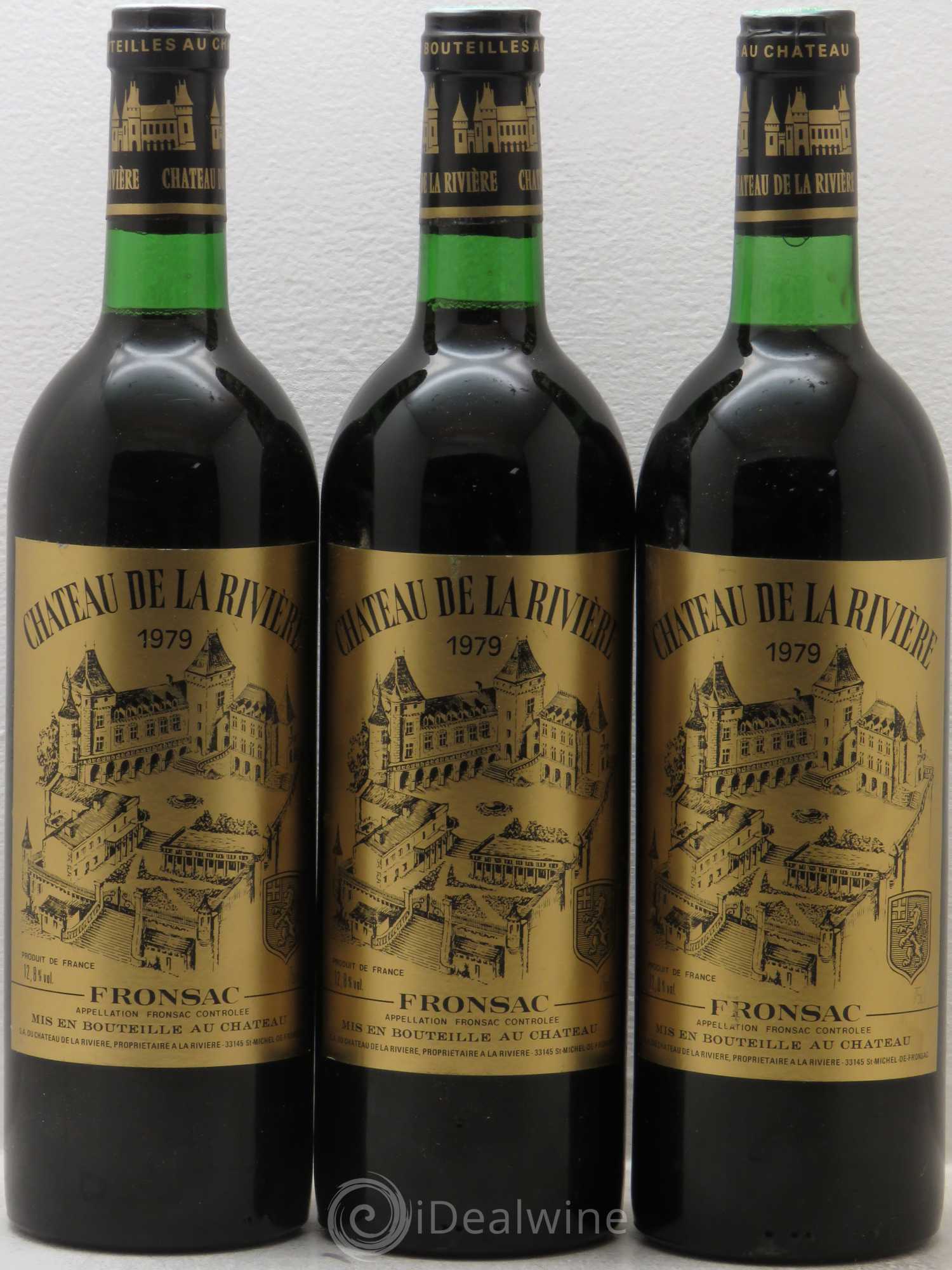 Château de La Rivière (sans prix de réserve) 1979 - Lot de 3 bouteilles - 0