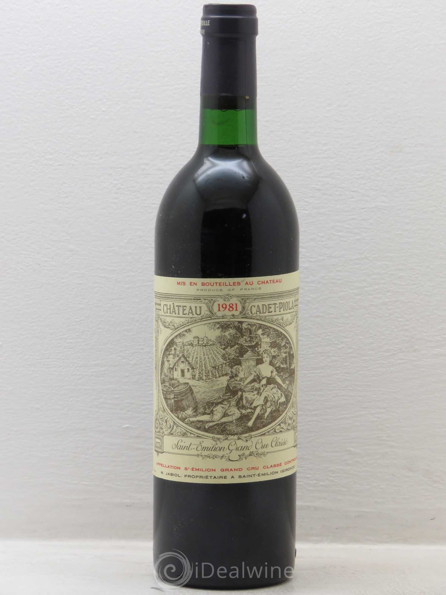 Château Cadet Piola Grand Cru Classé 1981 - Lot de 1 bouteille - 0