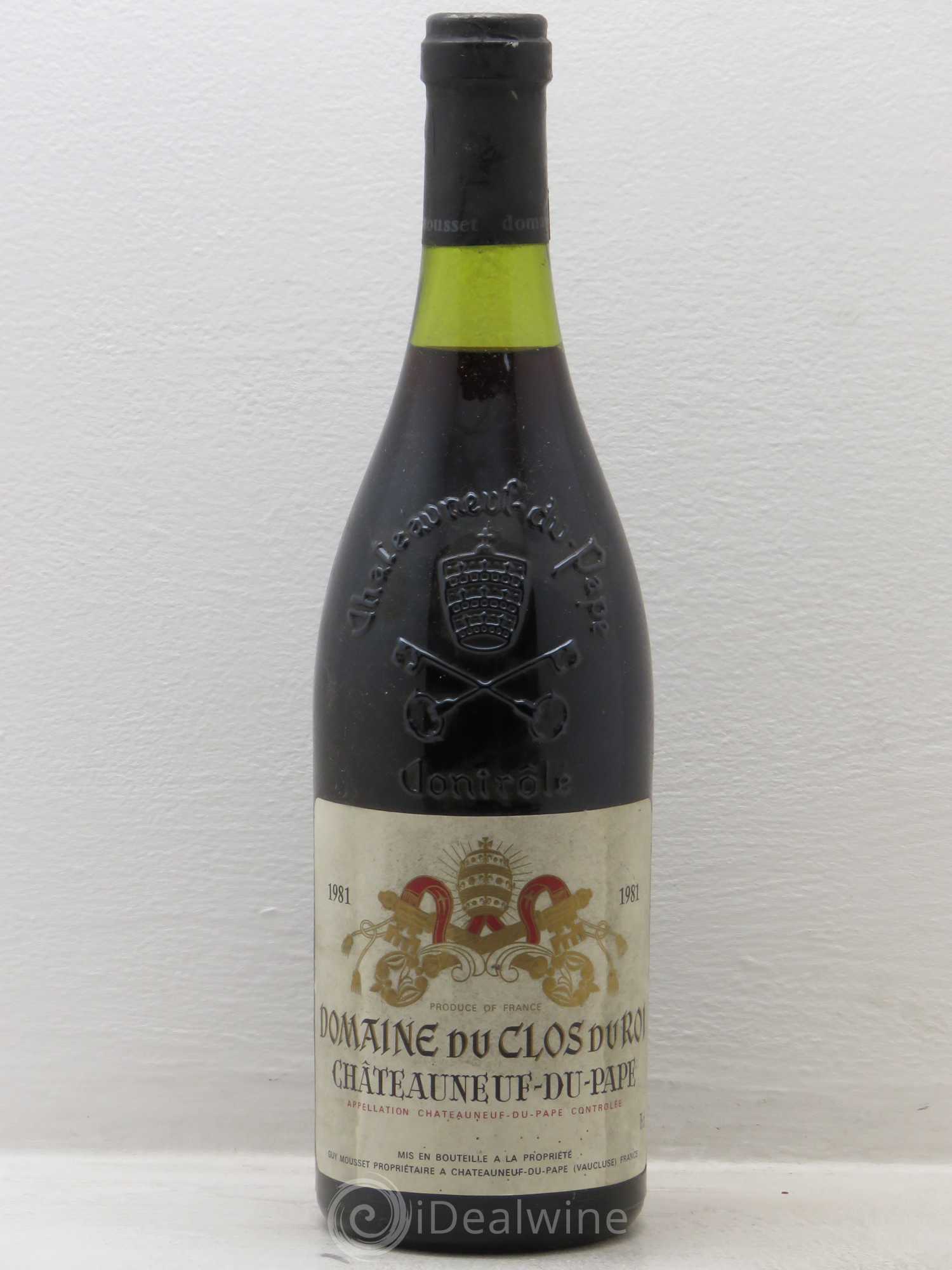 Châteauneuf-du-Pape Domaine du Clos du Roi 1981 - Posten von 1 Flasche - 0