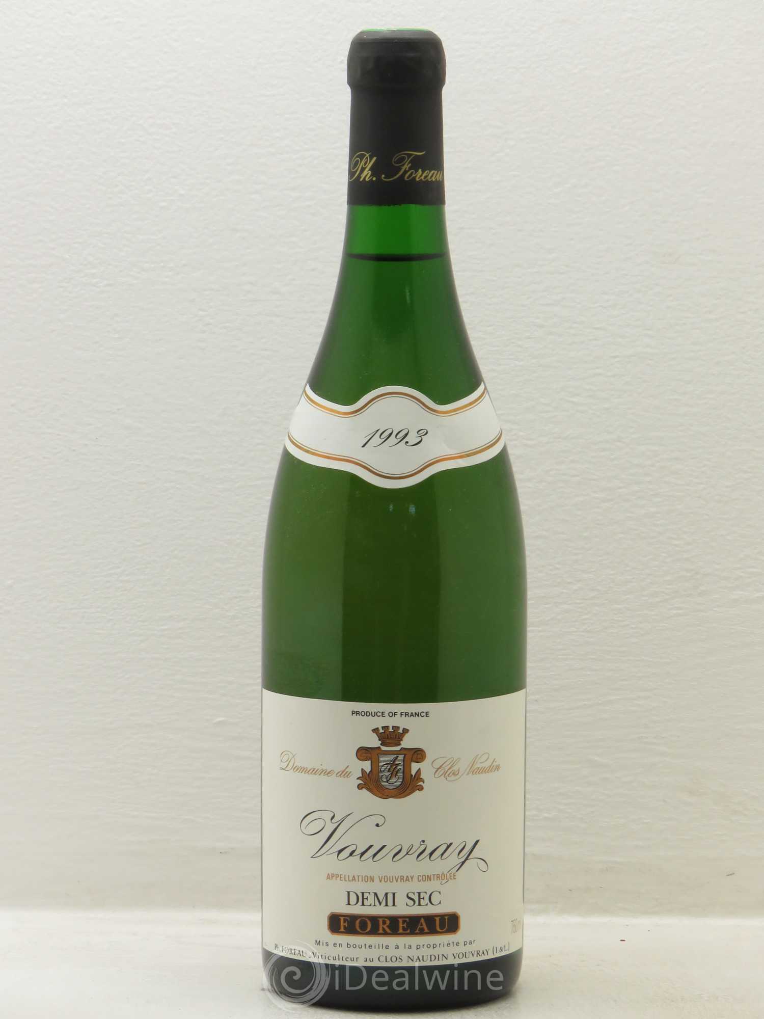 Vouvray Demi-Sec Clos Naudin - Philippe Foreau 1993 - Lot de 1 bouteille - 0