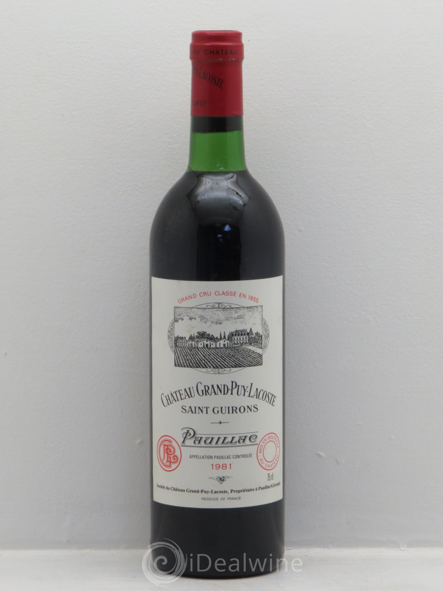 Château Grand Puy Lacoste 5ème Grand Cru Classé 1981 - Lot de 1 bouteille - 0