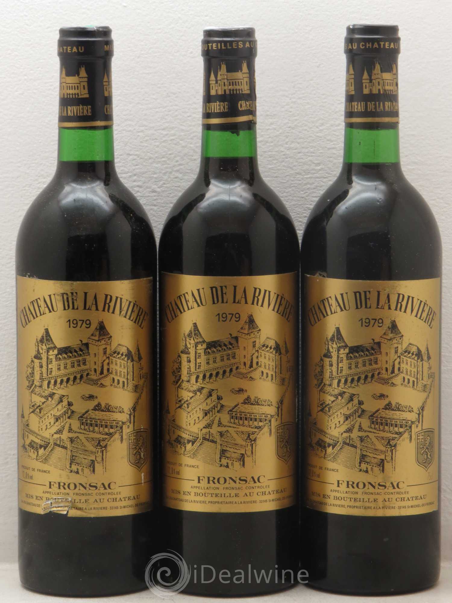 Château de La Rivière 1979 - Posten von 3 Flaschen - 0