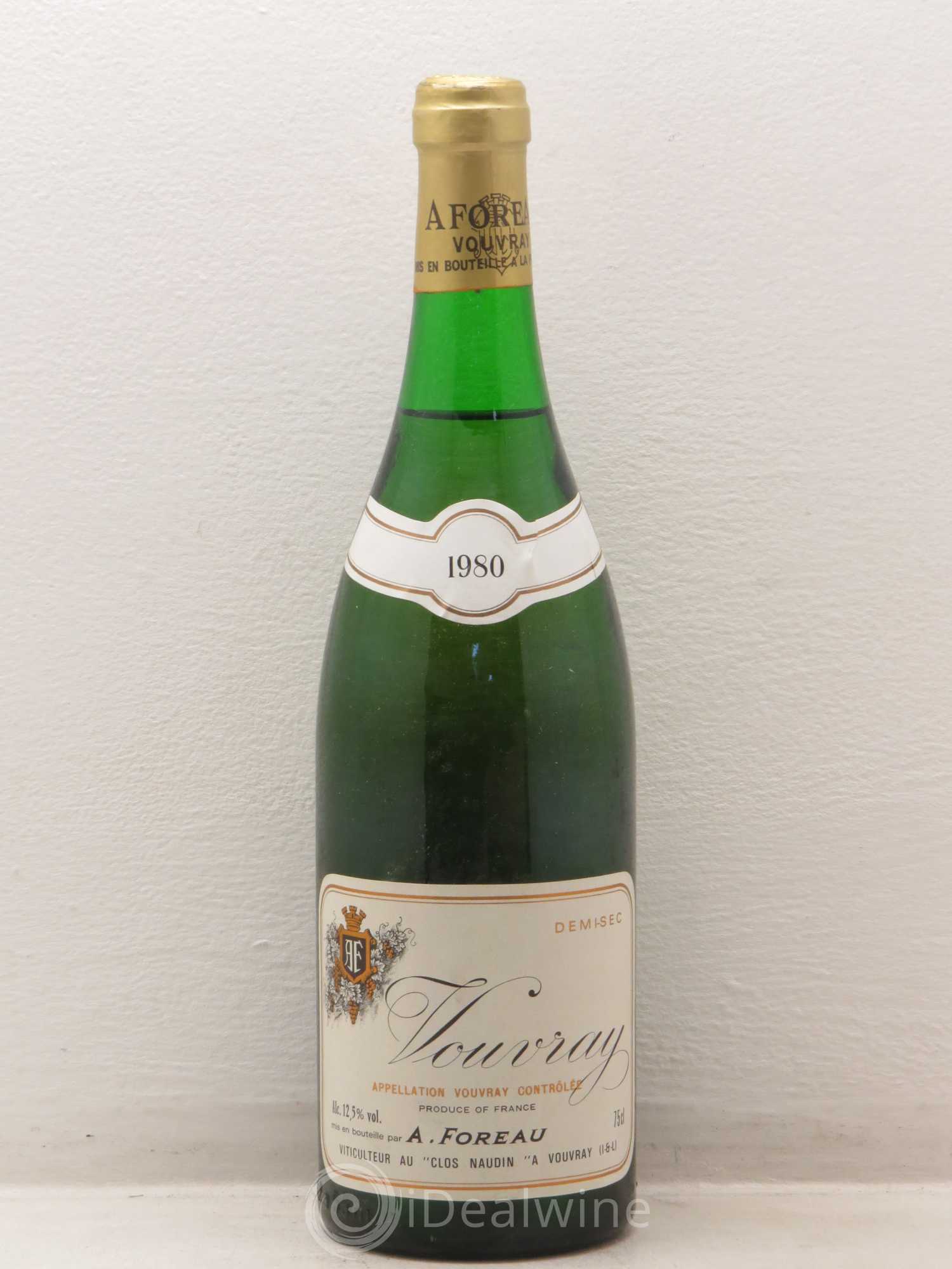 Vouvray Demi-Sec Clos Naudin - Philippe Foreau 1980 - Lot de 1 bouteille - 0