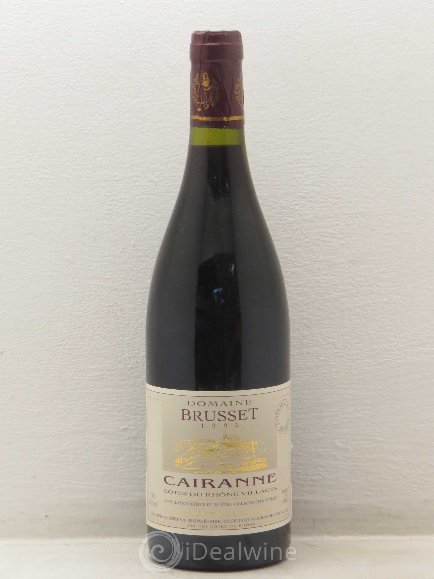 Côtes-du-Rhône-Villages Cairanne Domaine Brusset 1995 - Posten von 1 Flasche - 0