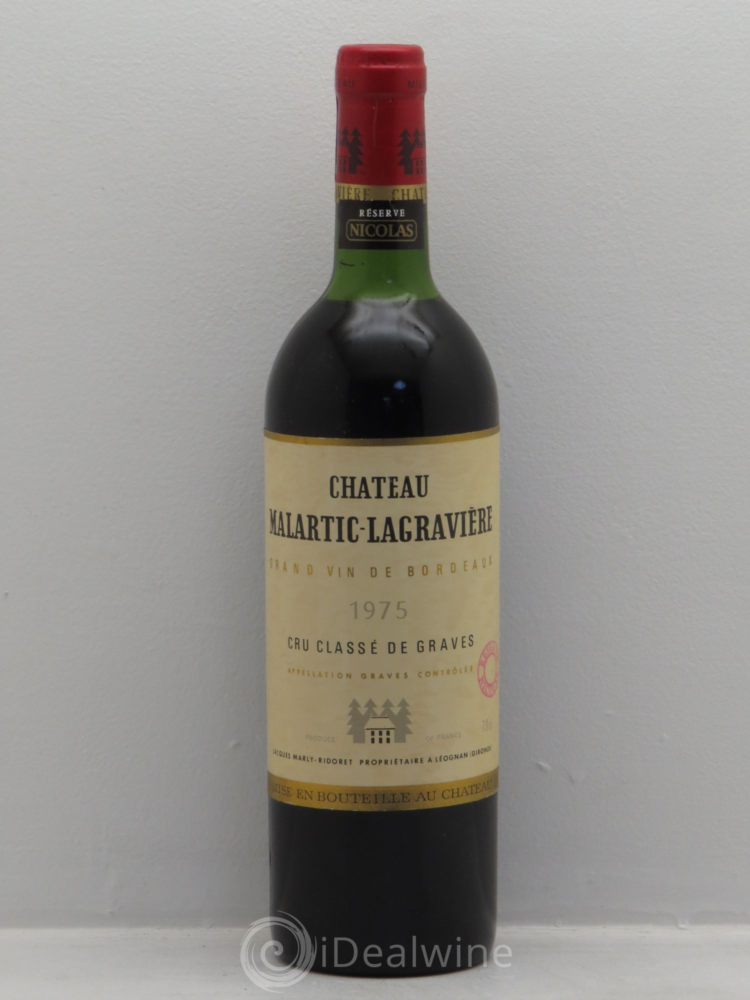 Château Malartic-Lagravière Cru Classé de Graves 1975 - Lot de 1 bouteille - 0