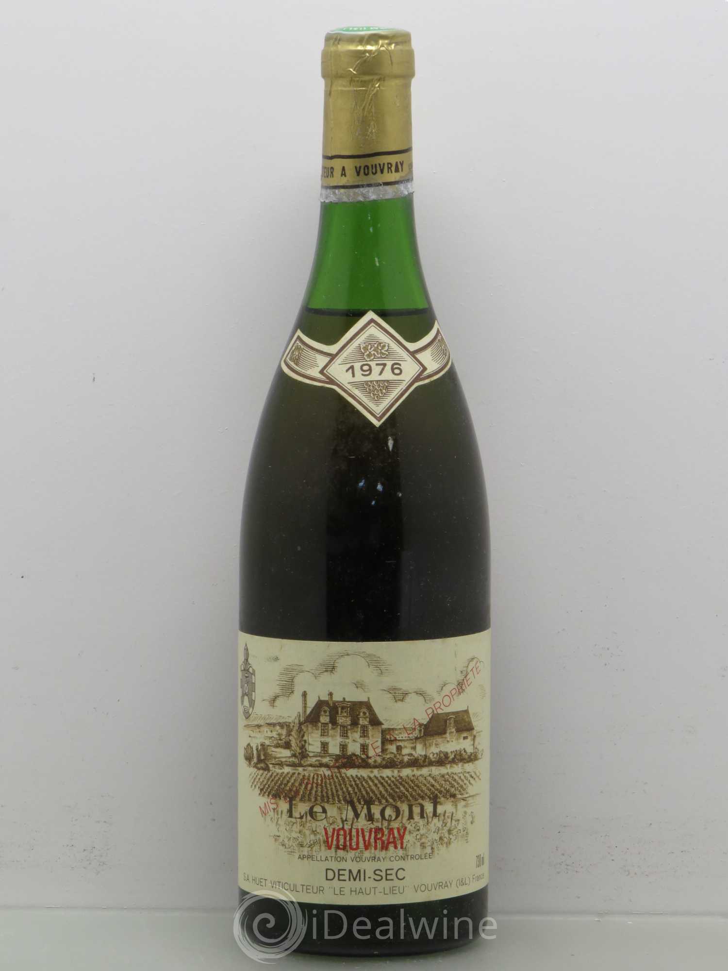 Vouvray Le Mont Demi-Sec Domaine Huet 1976 - Lot de 1 bouteille - 0