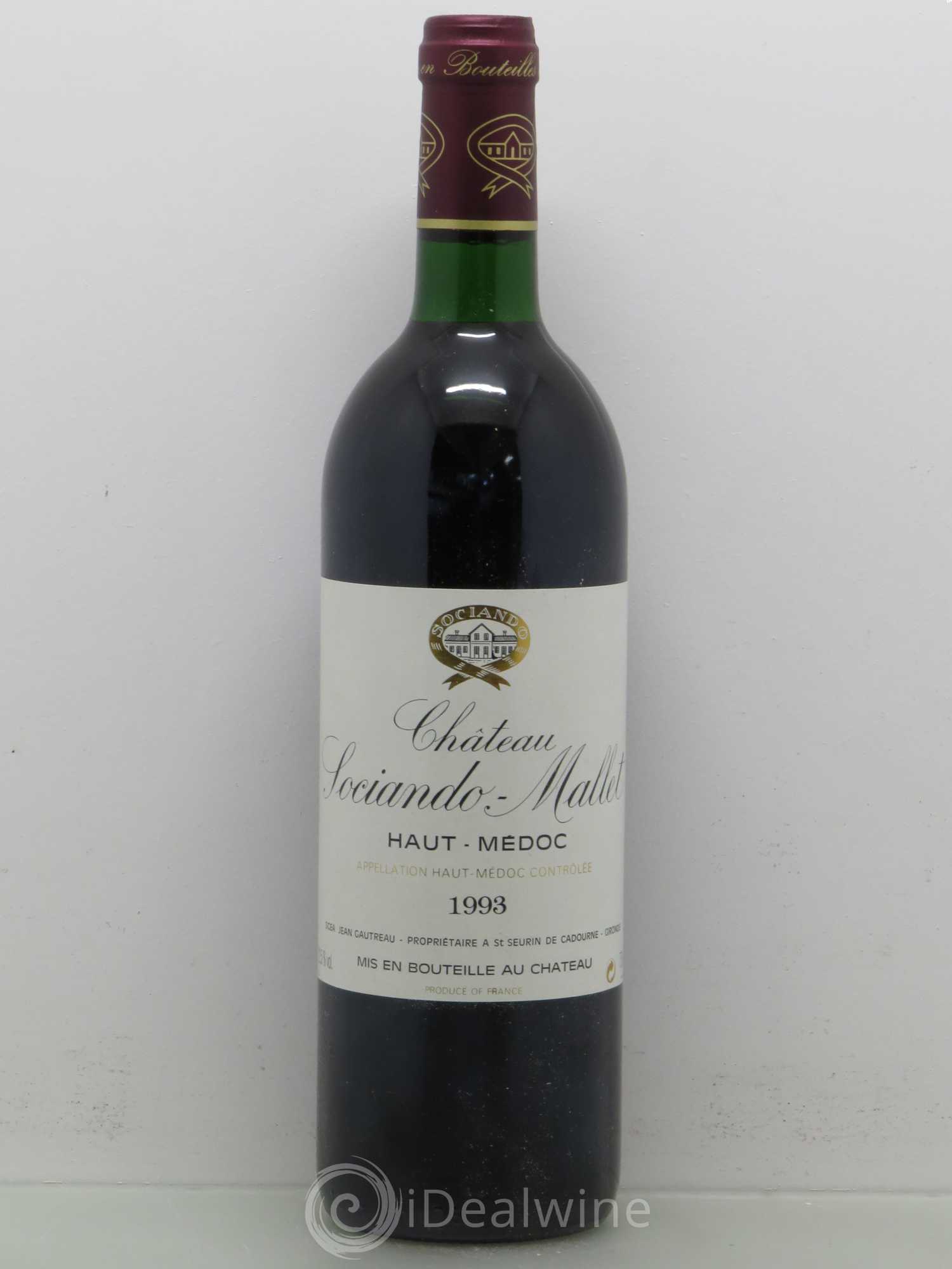 Château Sociando Mallet 1993 - Lot de 1 bouteille - 0