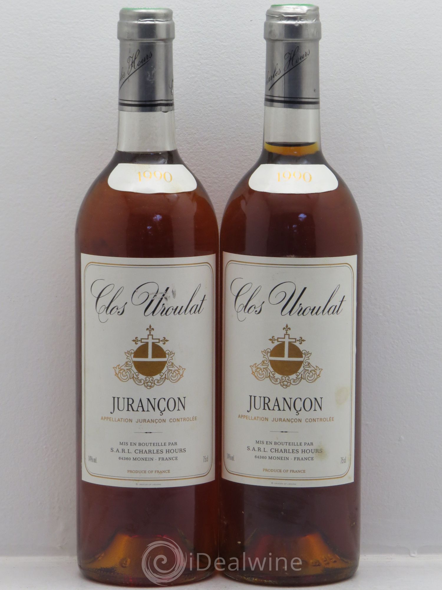 Jurançon Uroulat Charles Hours 1990 - Lotto di 2 bottiglie - 0