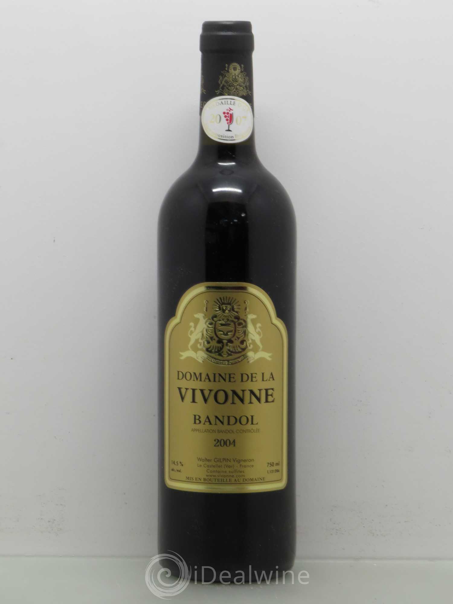 Bandol Vivonne 2004 - Lot de 1 bouteille - 0