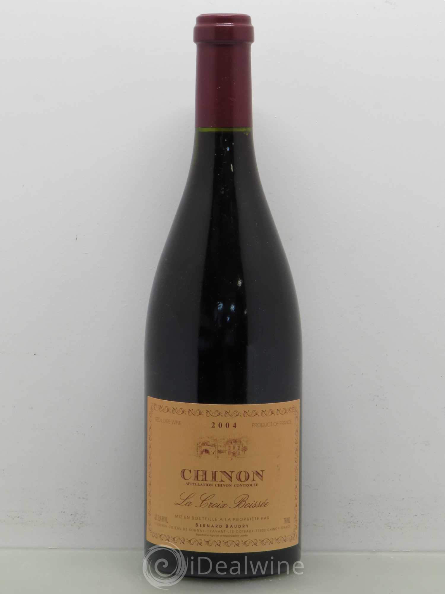 Chinon La Croix Boissée Bernard Baudry 2004 - Lot de 1 bouteille - 0
