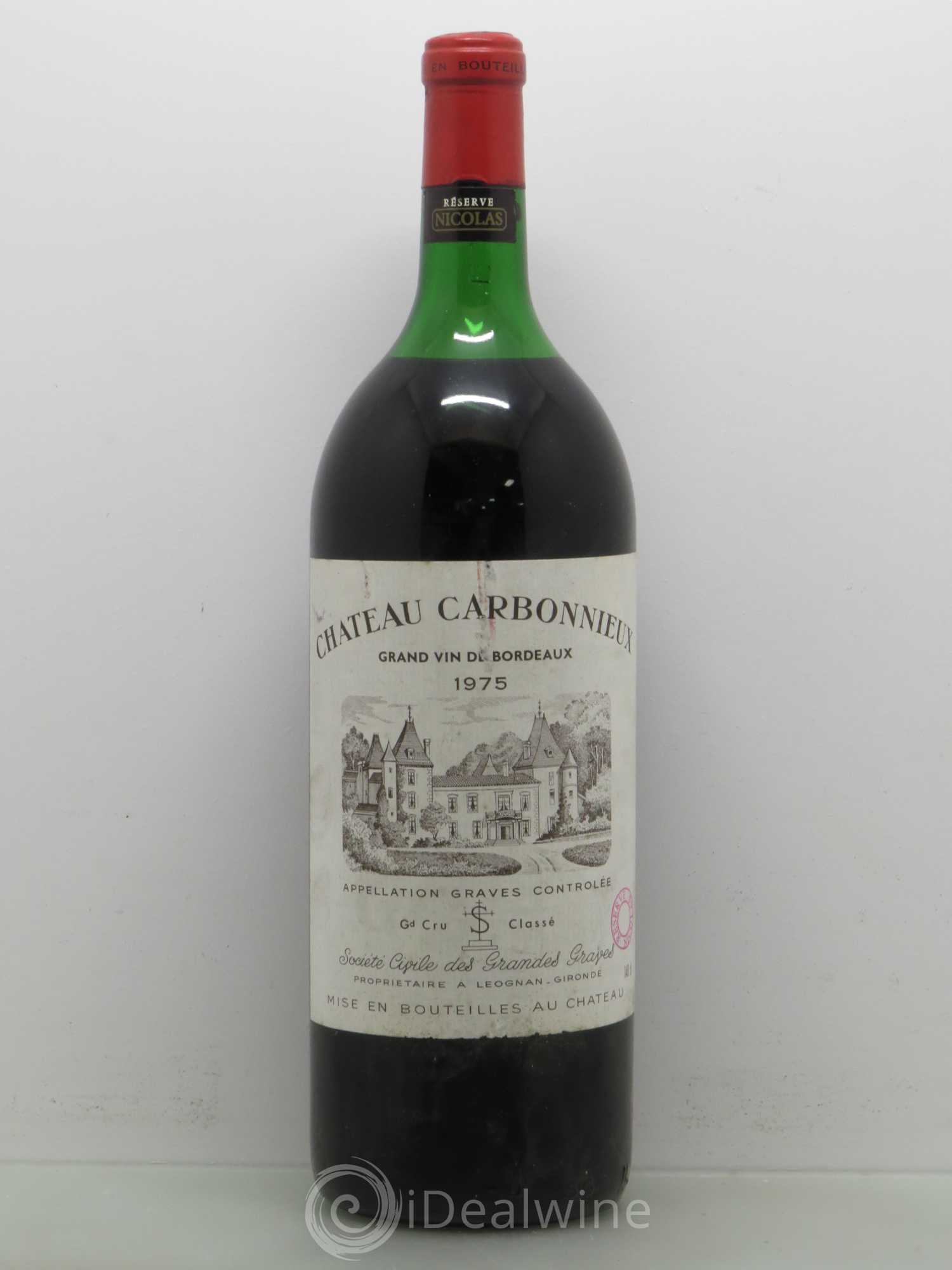 Château Carbonnieux Cru Classé de Graves Reserve Nicolas 1975 - Lot de 1 magnum - 0