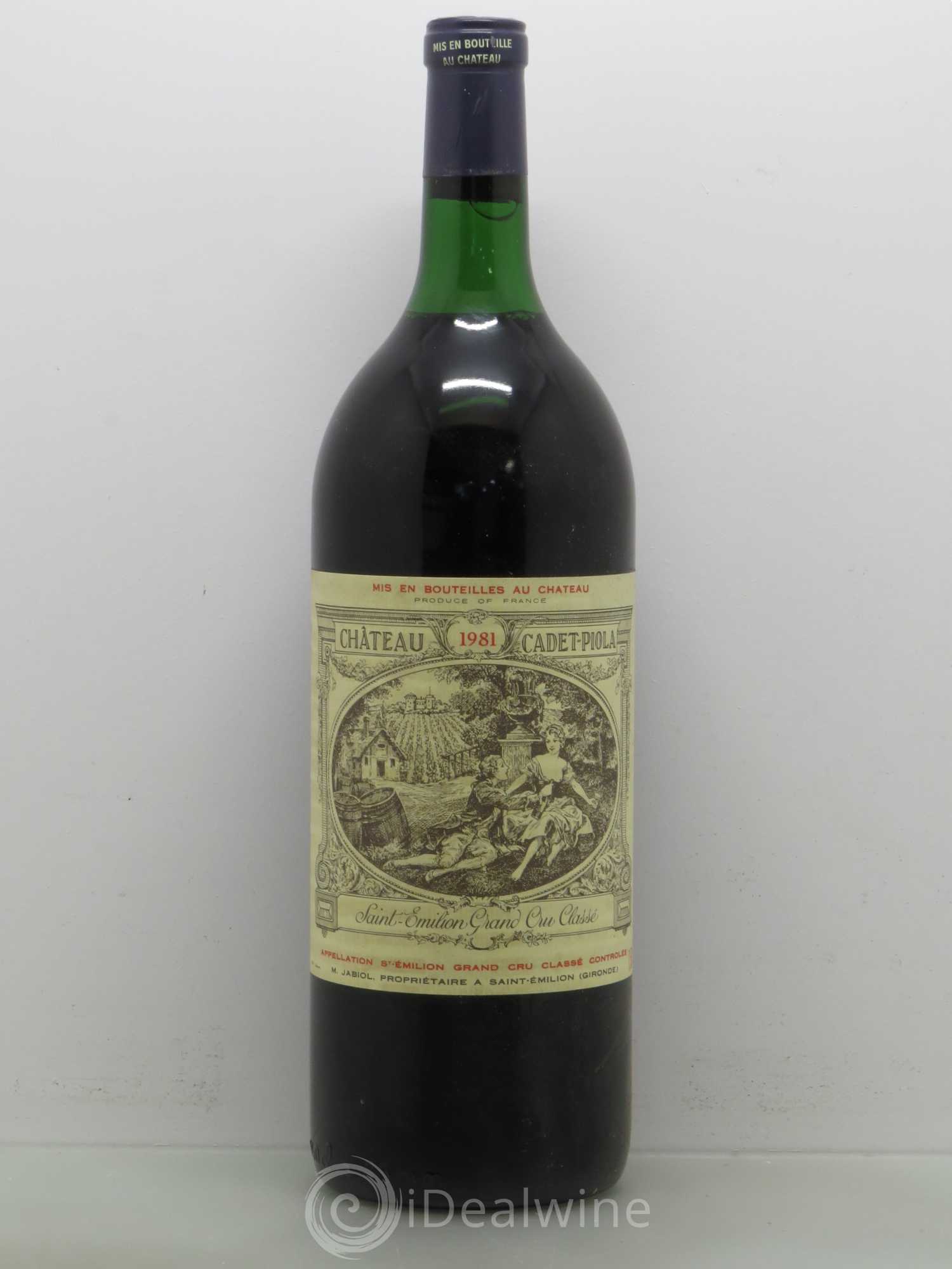 Château Cadet Piola Grand Cru Classé 1981 - Lot de 1 magnum - 0