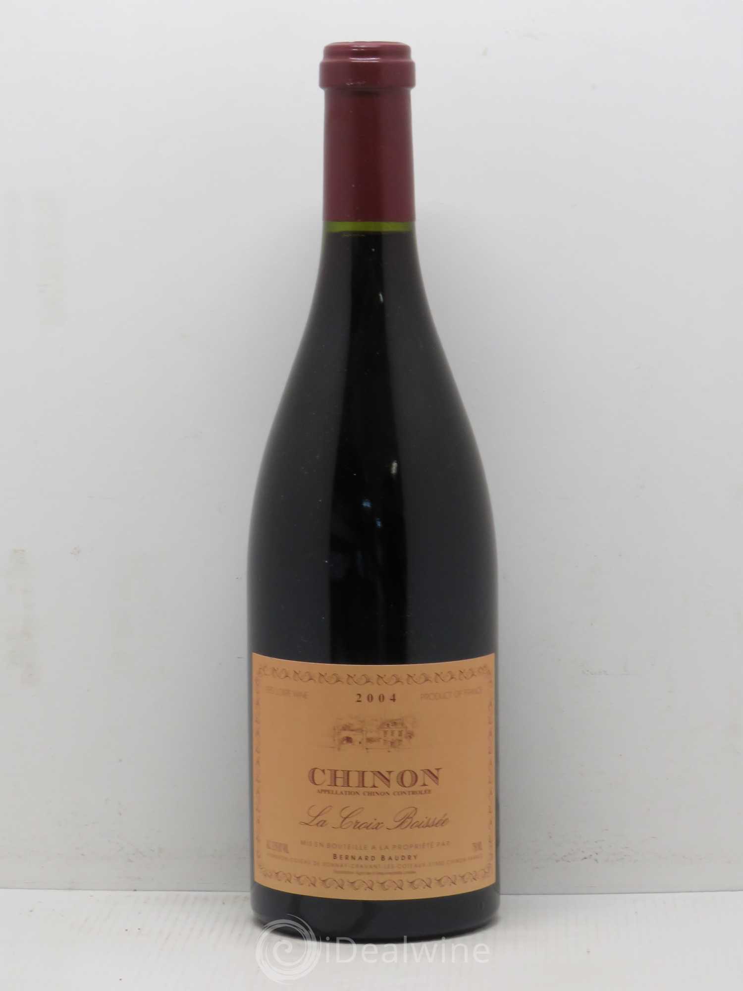 Chinon La Croix Boissée Bernard Baudry 2004 - Lot de 1 bouteille - 0