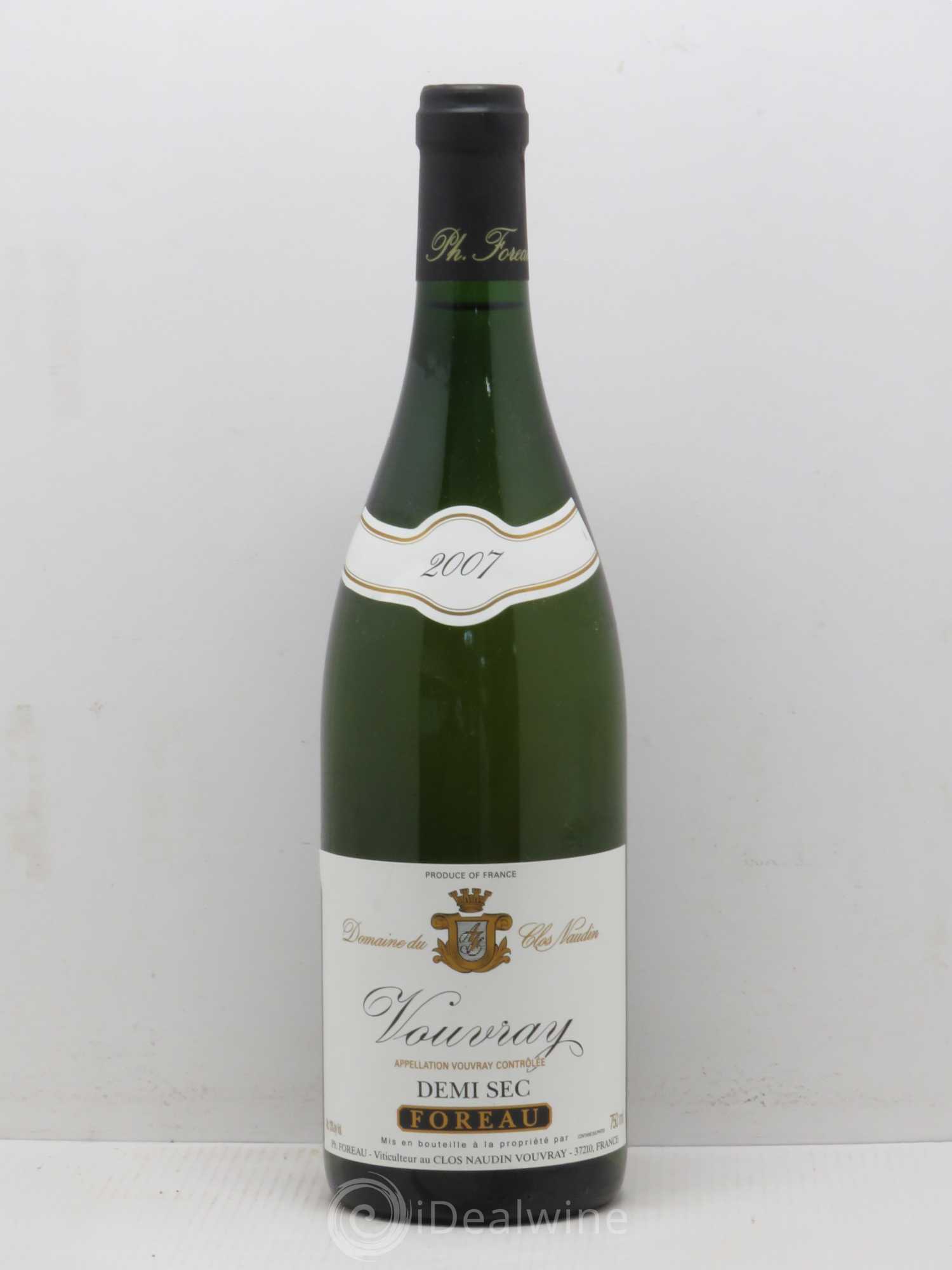 Vouvray Sec Clos Naudin - Philippe Foreau Demi sec 2007 - Lot de 1 bouteille - 0