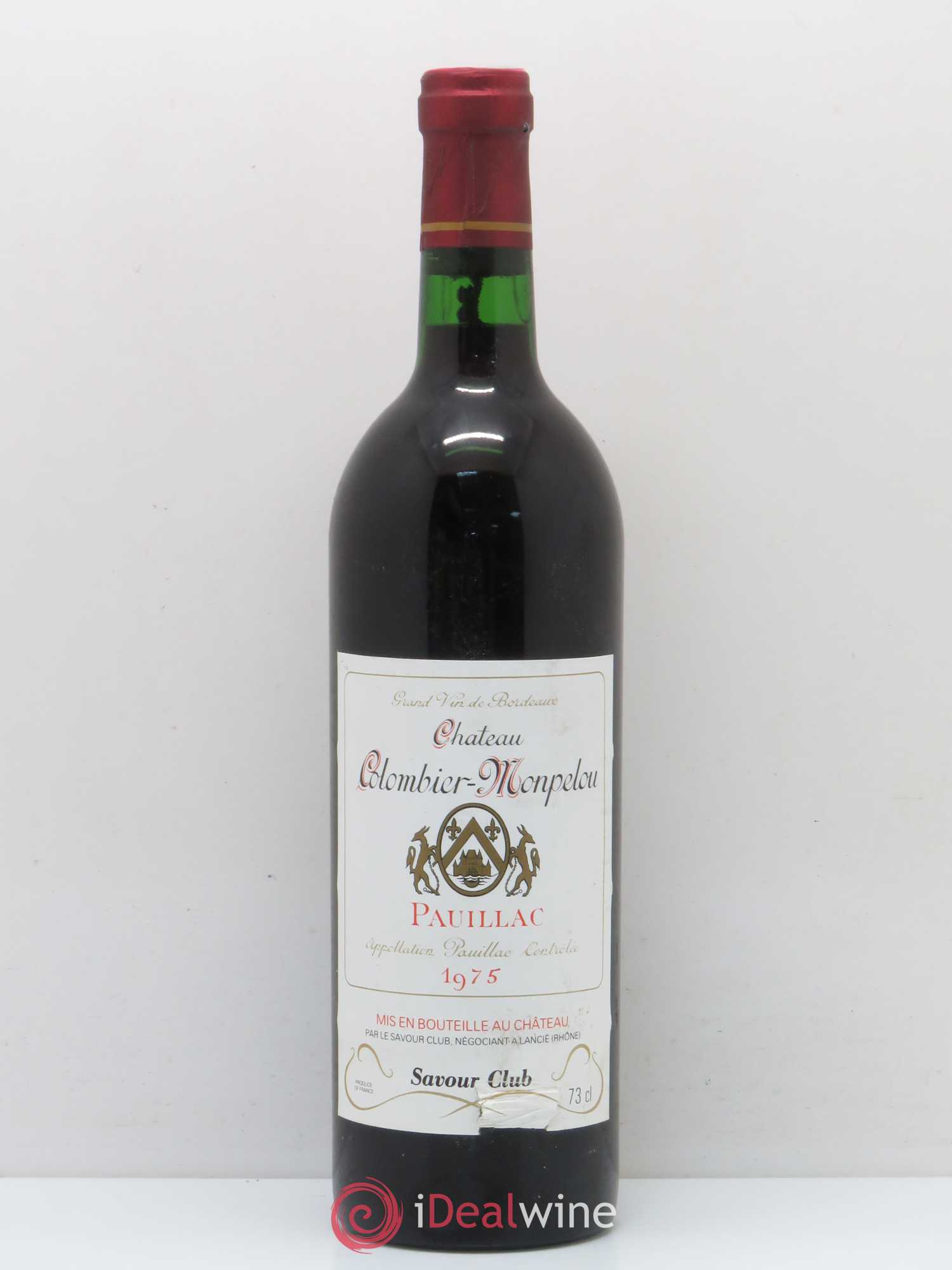 Château Colombier Monpelou Cru Bourgeois 1975 - Lot de 1 bouteille - 0