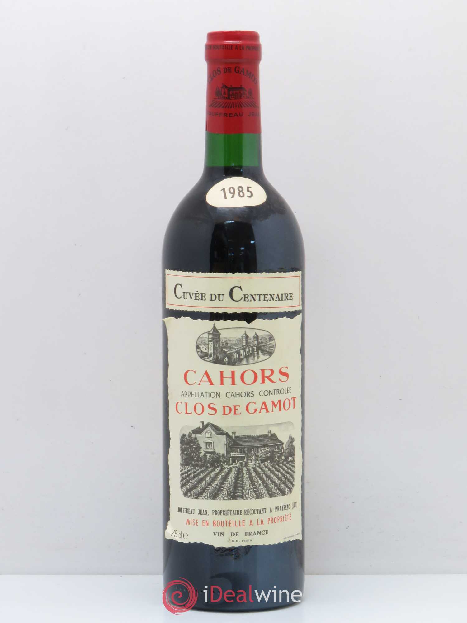 Cahors Clos de Gamot famille Jouffreau cuvée du centenaire 1985 - Lot de 1 bouteille - 0