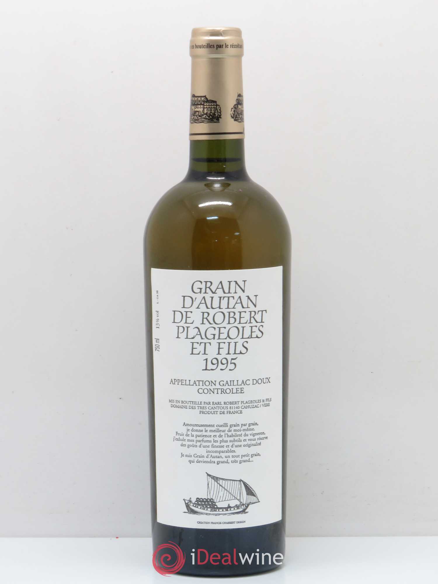 Divers Gaillac Doux grain d'Autan R.Plageoles 1995 - Posten von 1 Flasche - 0