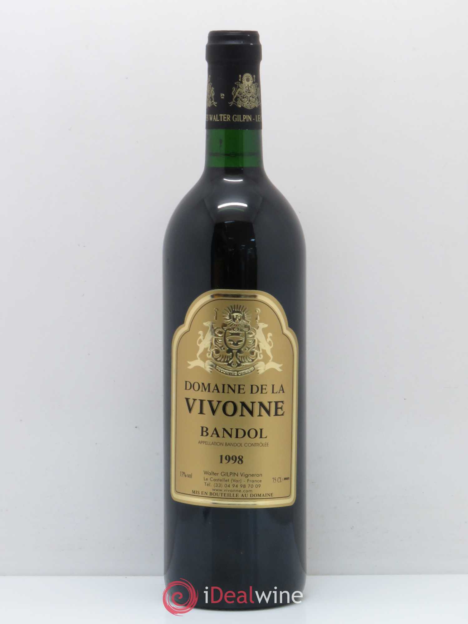 Bandol Domaine de La Vivonne 1998 - Posten von 1 Flasche - 0