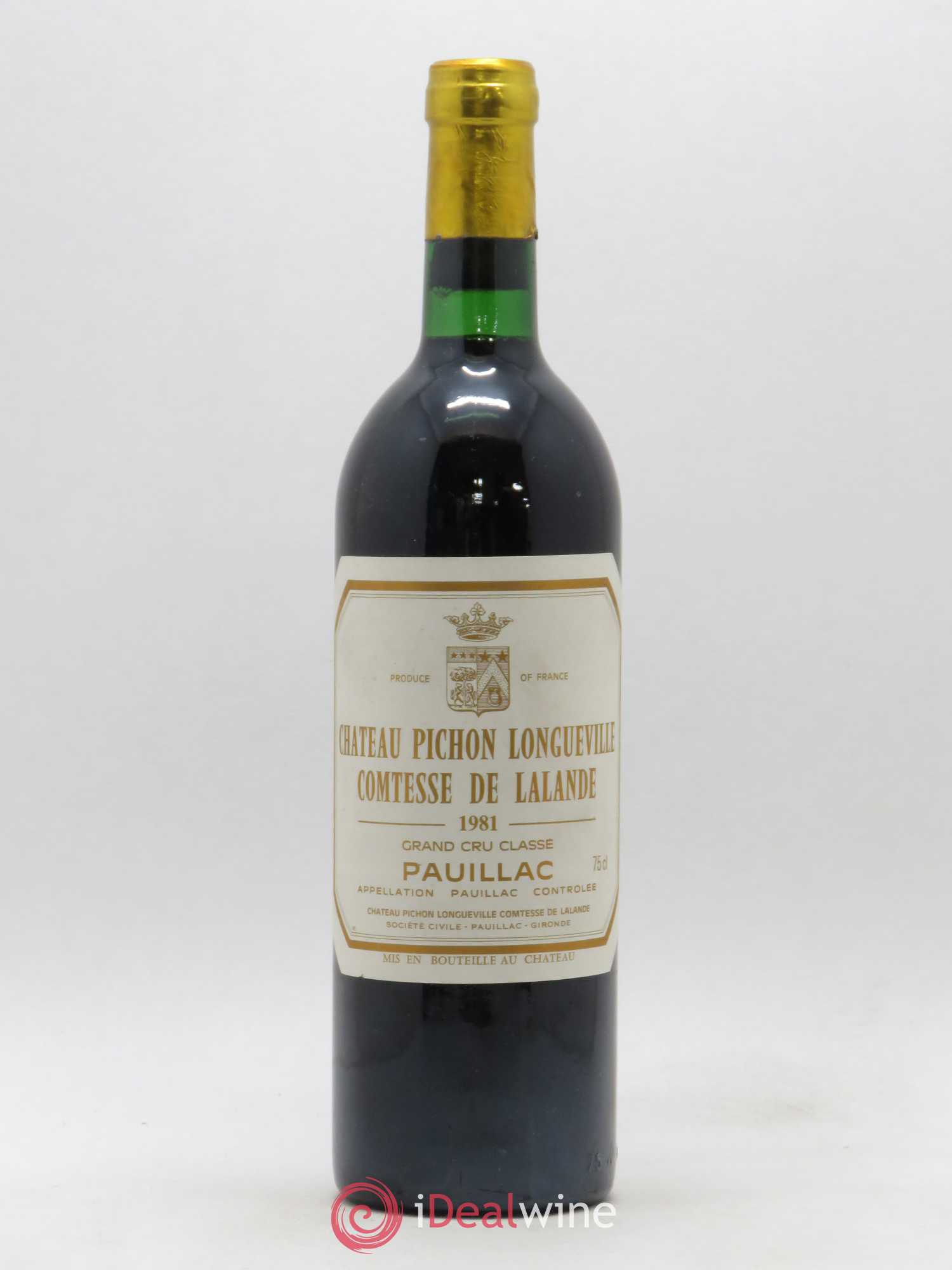 Château Pichon Longueville Comtesse de Lalande 2ème Grand Cru Classé 1981 - Lot de 1 bouteille - 0