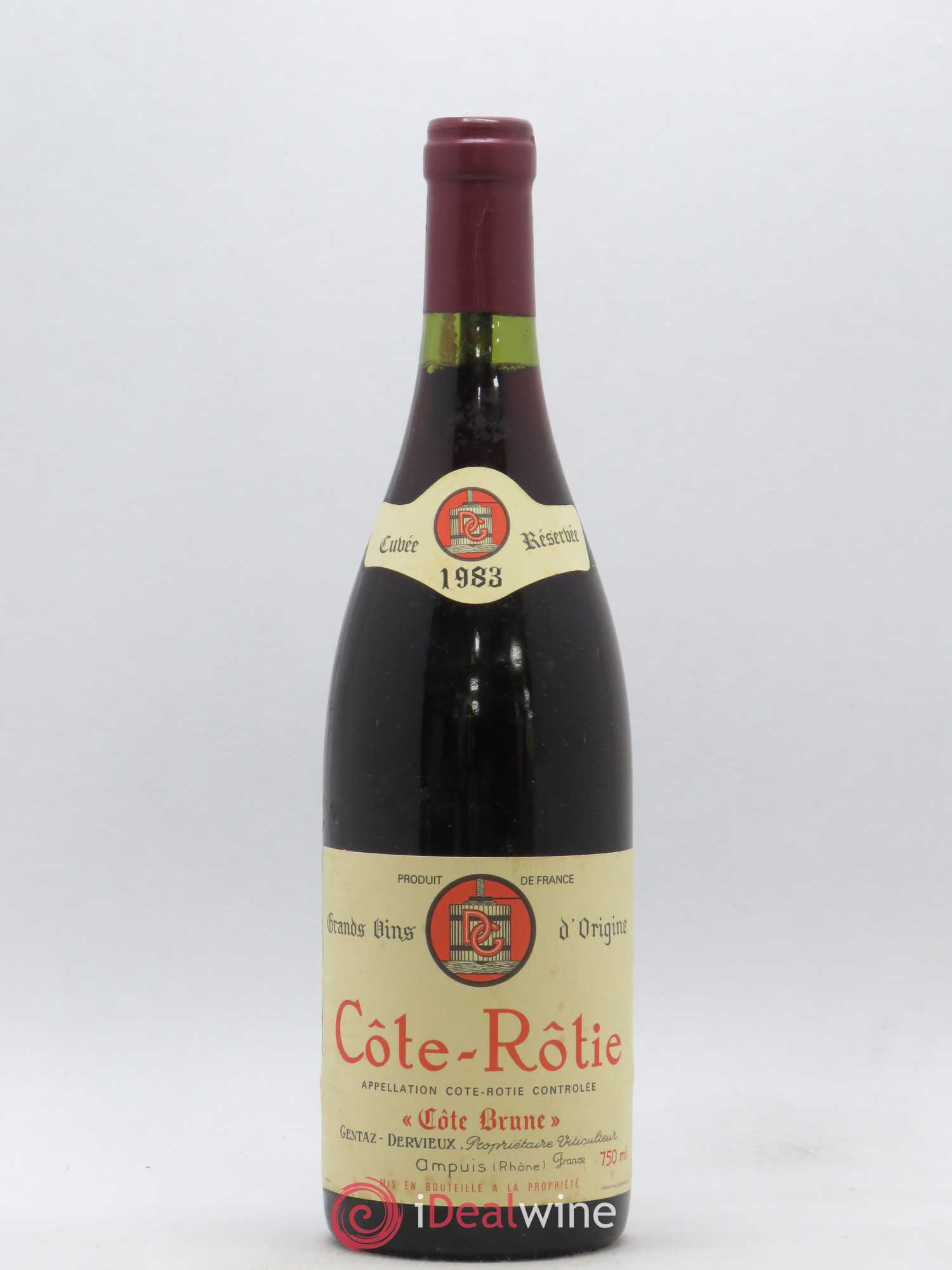 Côte-Rôtie Côte Brune Marius Gentaz-Dervieux 1983 - Lot de 1 bouteille - 0