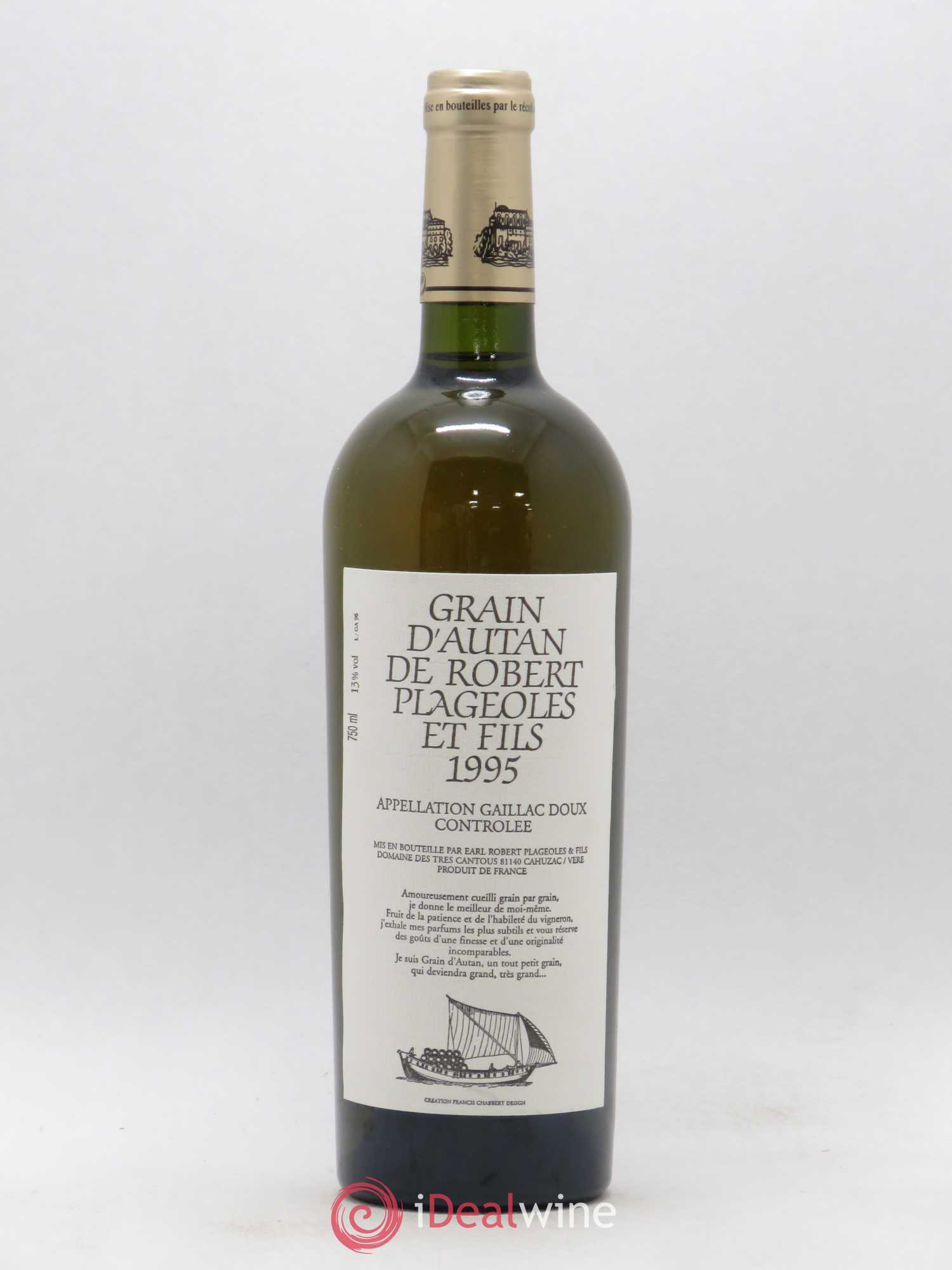 Gaillac Doux Grain d'Autan Robert Plageoles 1995 - Posten von 1 Flasche - 0