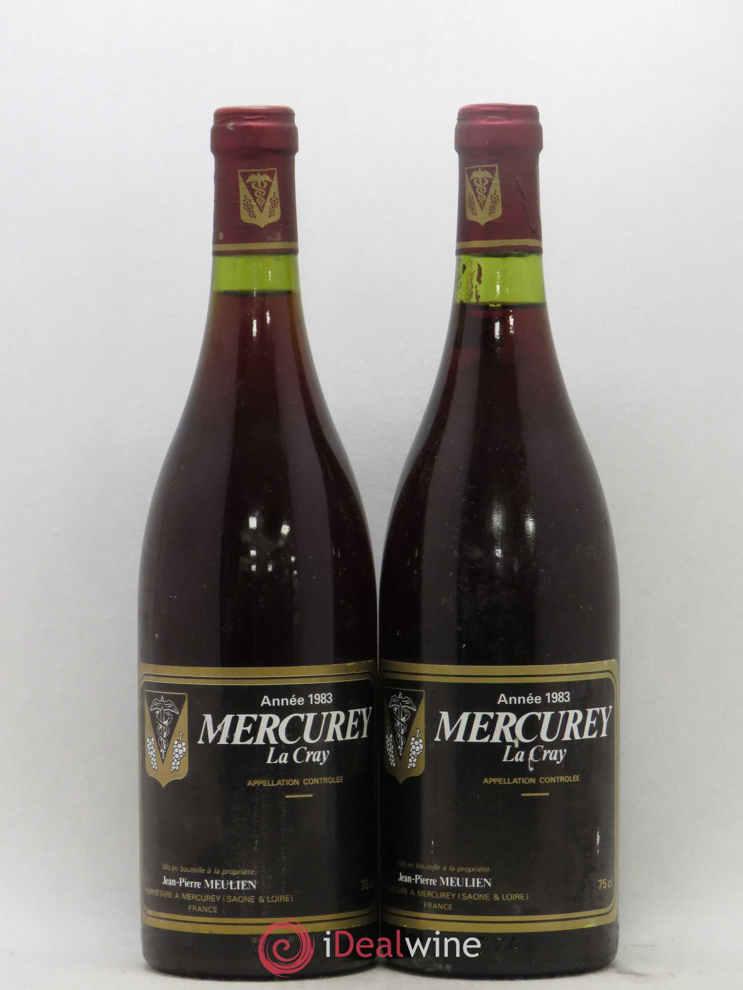 Mercurey La Cray Jean-Pierre Meulien (sans prix de réserve) 1983 - Posten von 2 Flaschen - 0