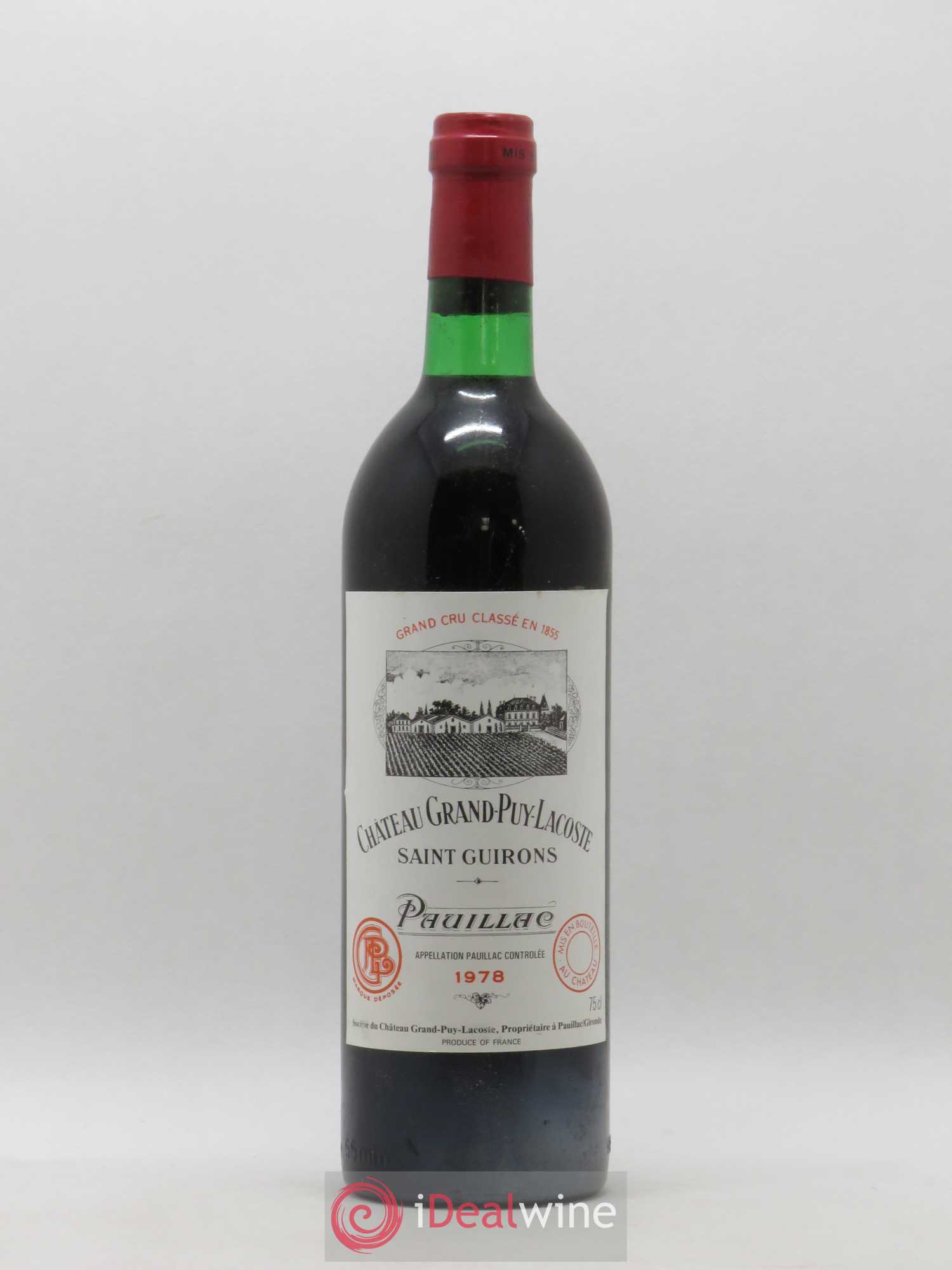 Château Grand Puy Lacoste 5ème Grand Cru Classé 1978 - Lot de 1 bouteille - 0
