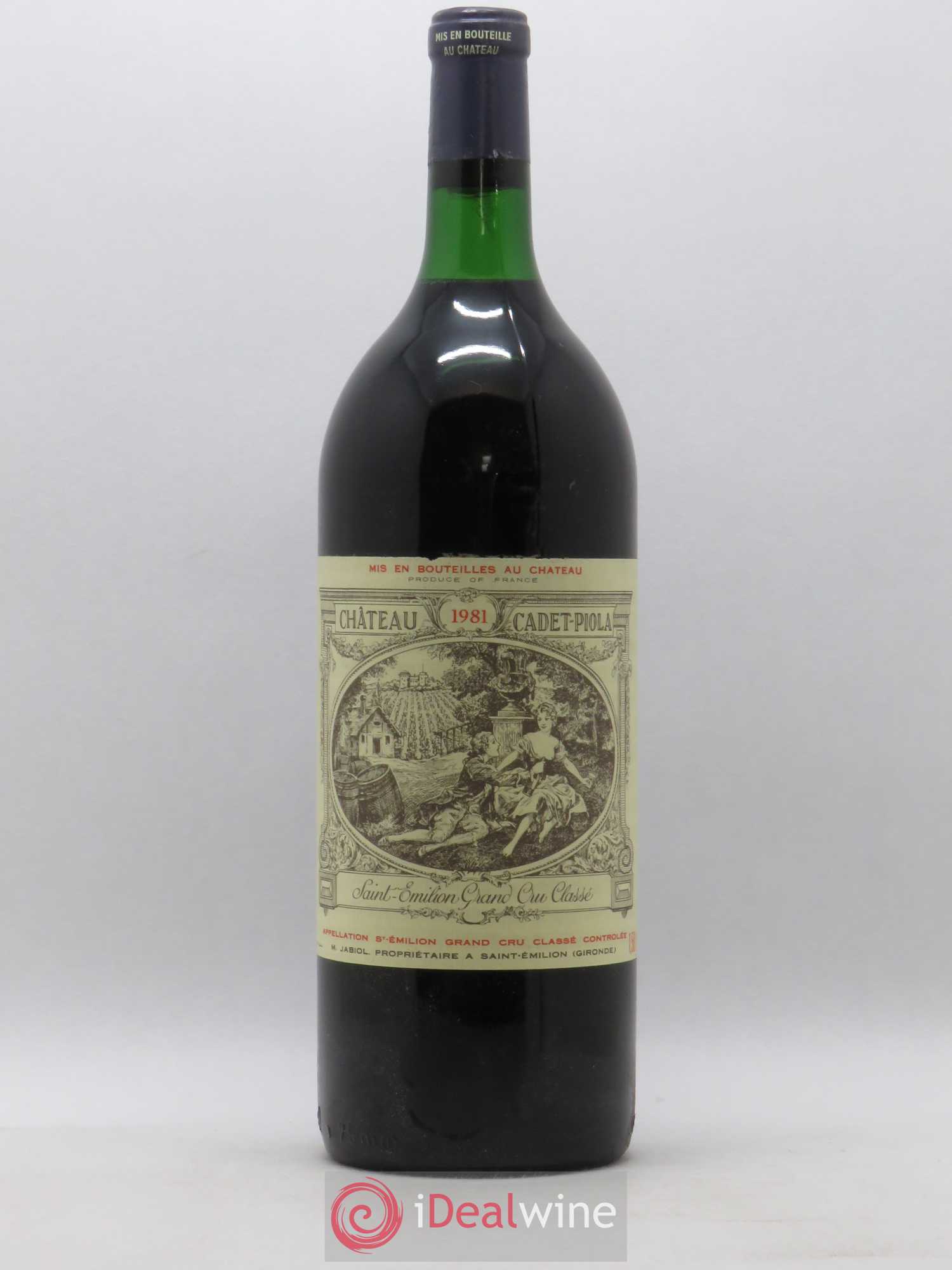 Château Cadet Piola Grand Cru Classé 1981 - Lot de 1 magnum - 0