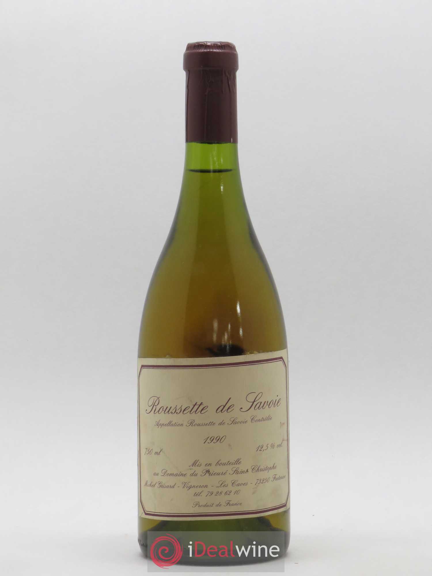 Vin de Savoie Roussette Prieuré Saint Christophe Michel Grisard 1990 - Posten von 1 Flasche - 0