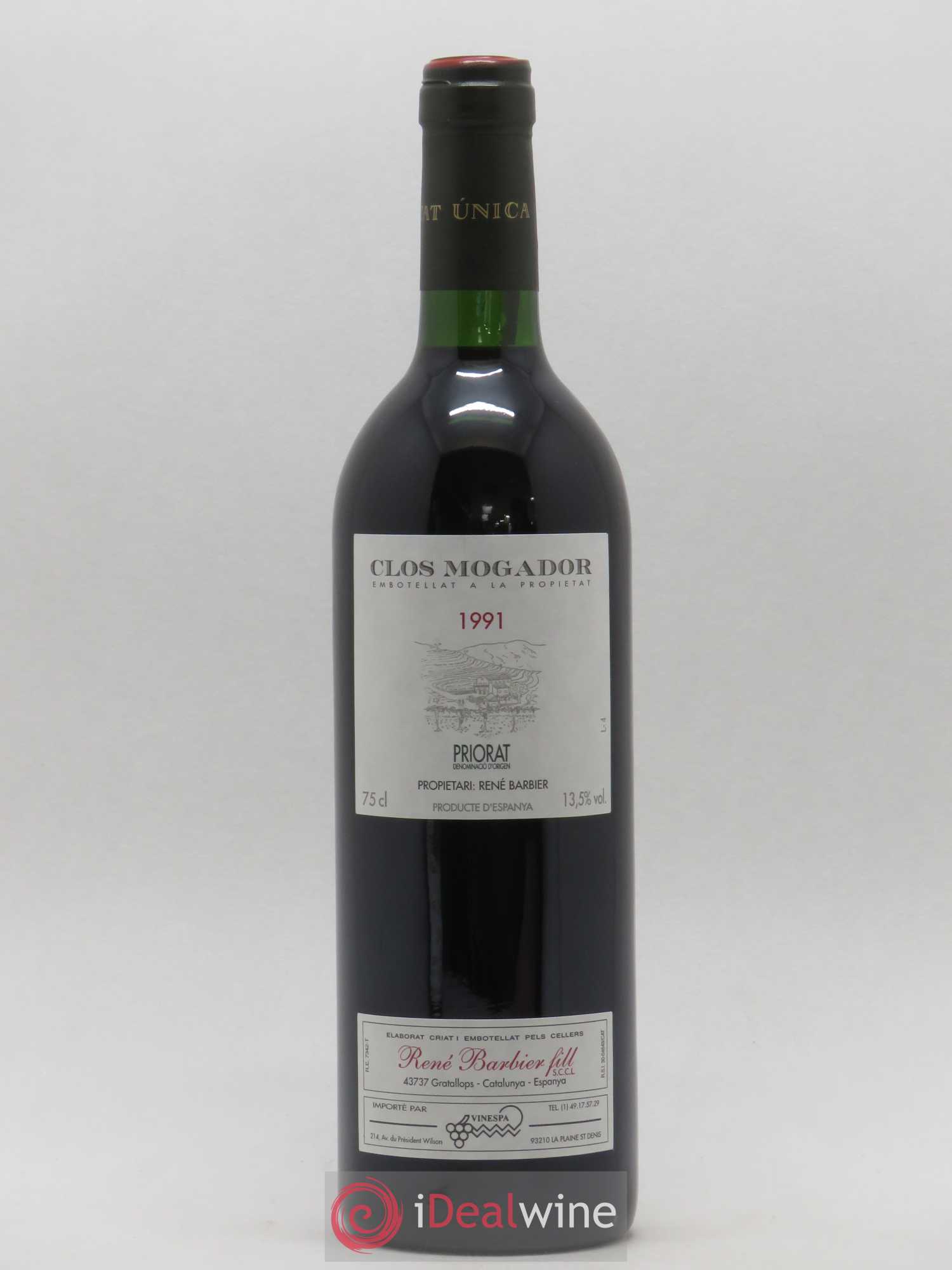Priorat Clos Mogador DOCA René Barbier 1991 - Lot de 1 bouteille - 0