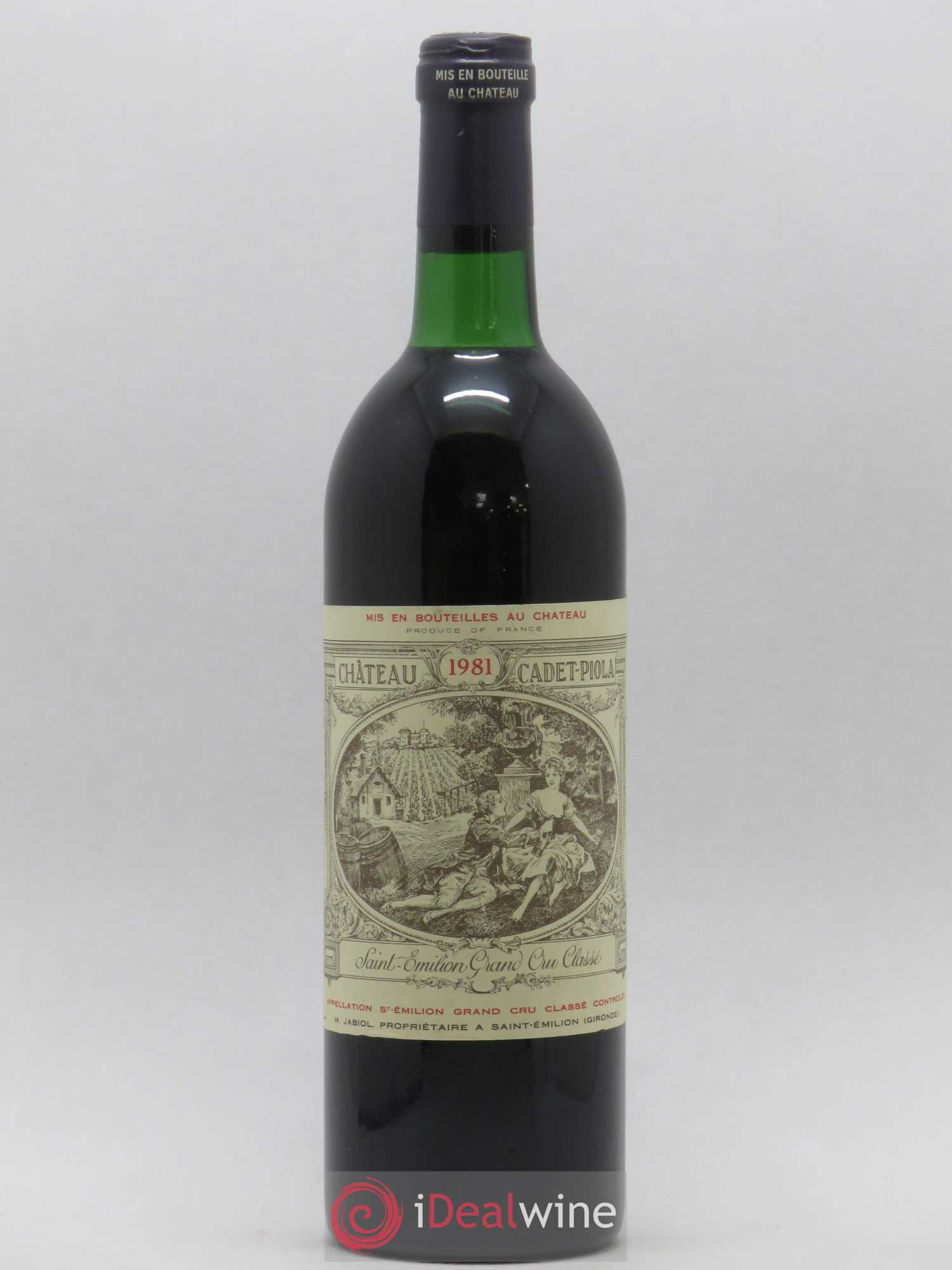 Château Cadet Piola Grand Cru Classé 1981 - Lot de 1 bouteille - 0