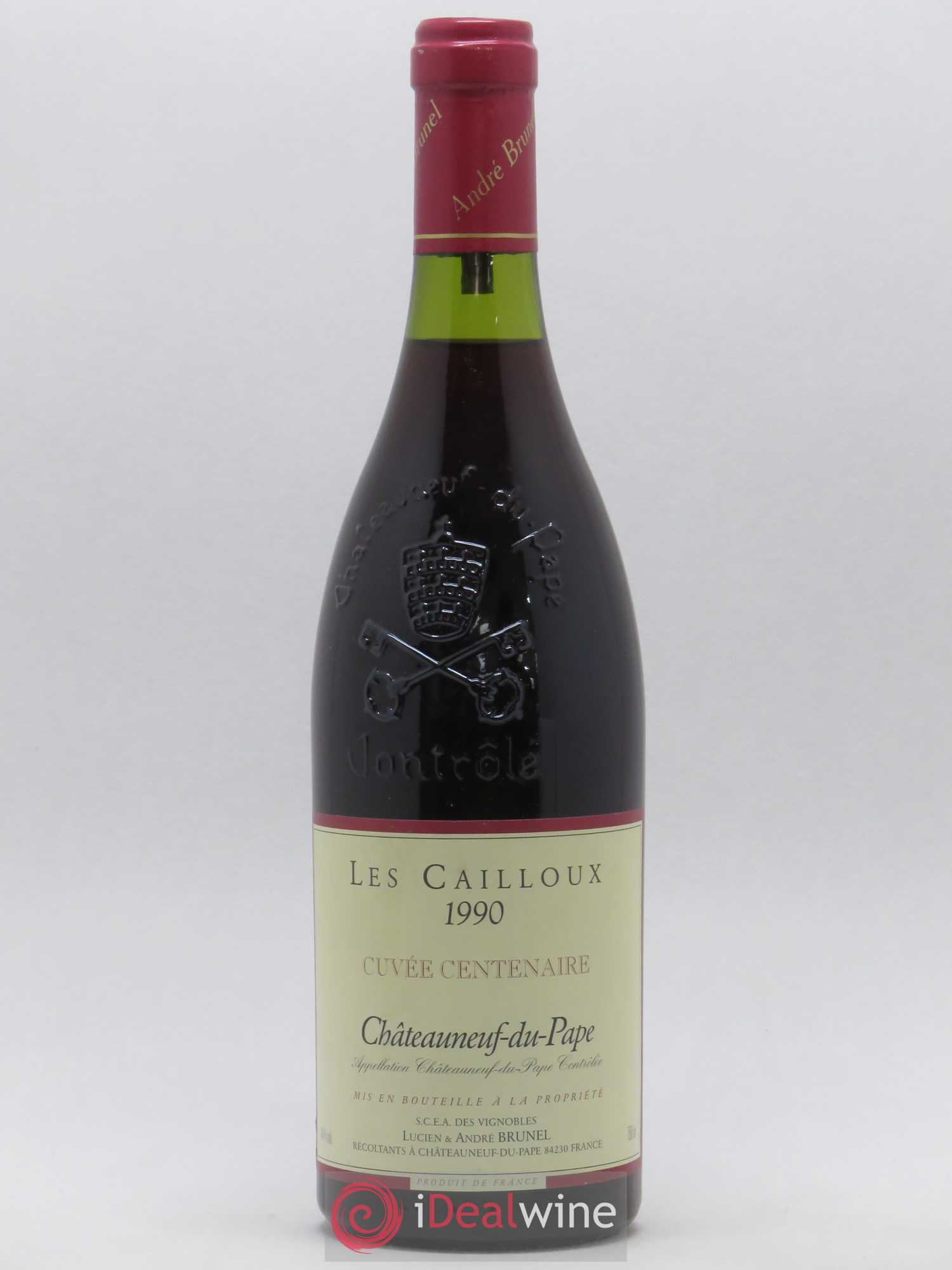 Châteauneuf-du-Pape Les Cailloux Cuvée Centenaire André Brunel 1990 - Lot de 1 bouteille - 0