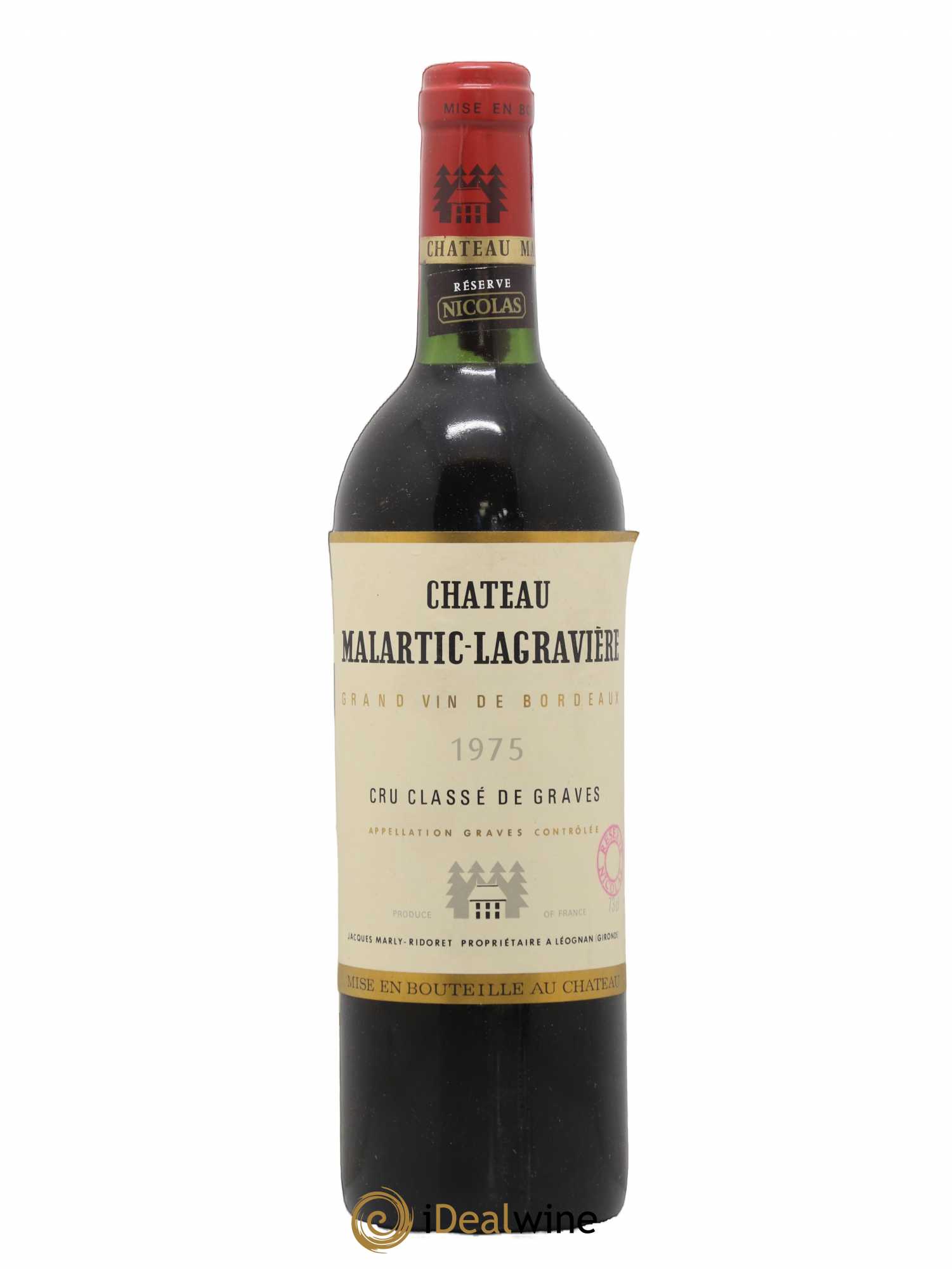 Château Malartic-Lagravière Cru Classé de Graves 1975 - Lot de 1 bouteille - 0