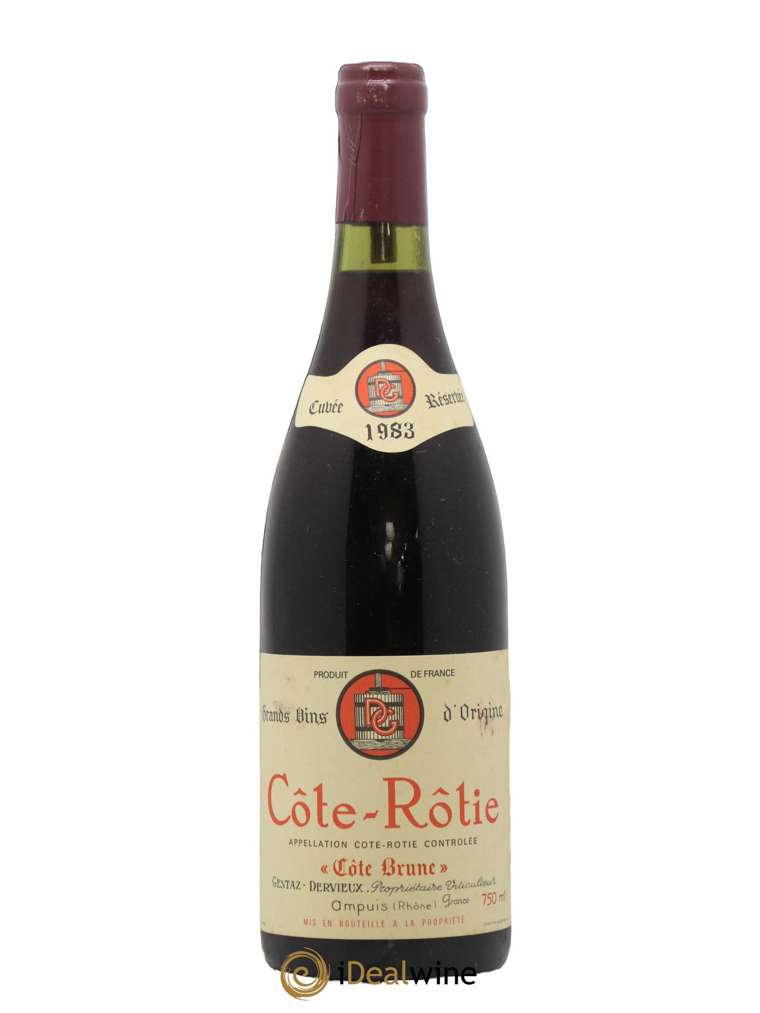 Côte-Rôtie Côte Brune Marius Gentaz-Dervieux Cuvée Réservée 1983 - Lot de 1 bouteille - 0