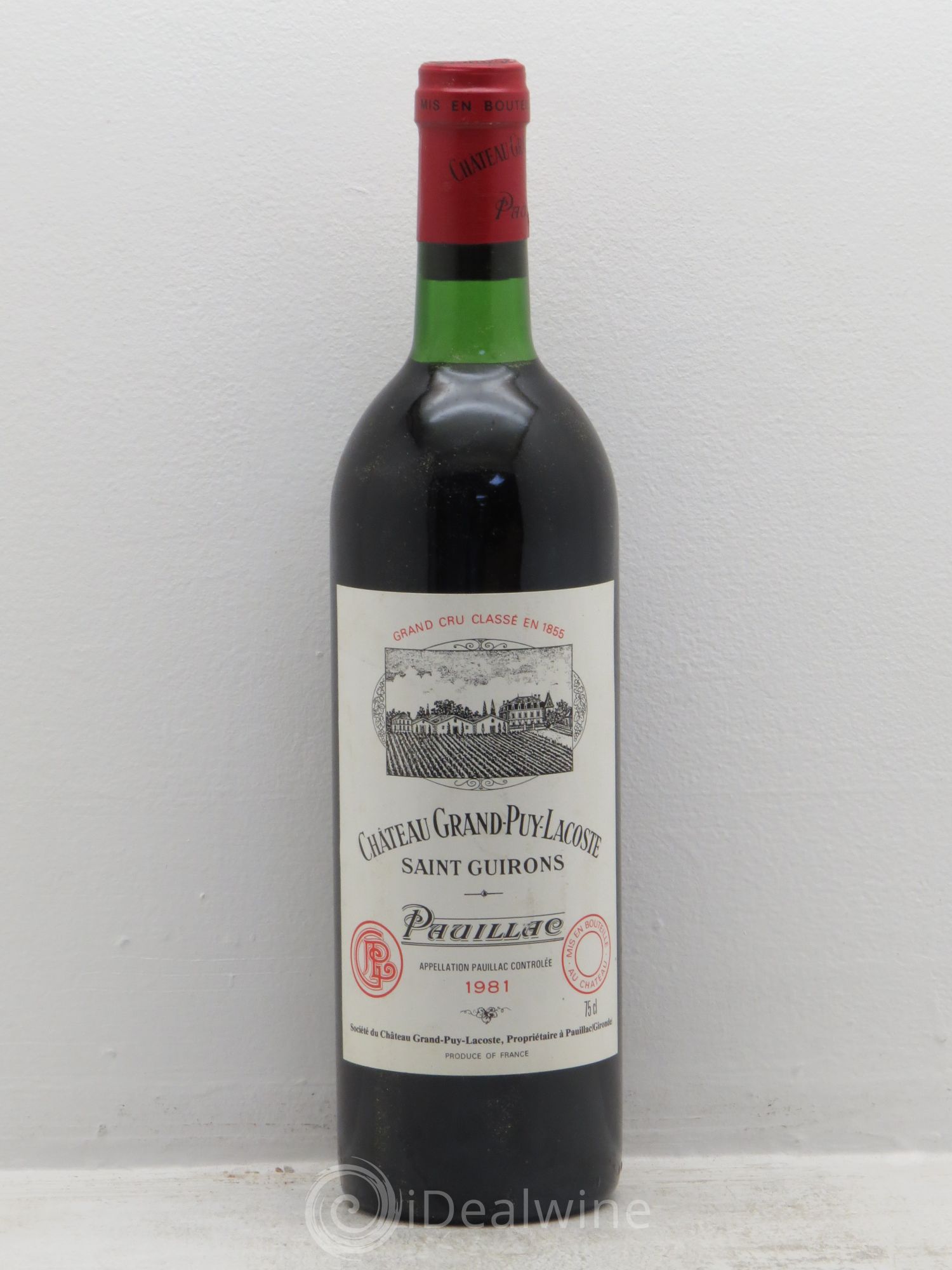 Château Grand Puy Lacoste 5ème Grand Cru Classé 1981 - Lot de 1 bouteille - 0
