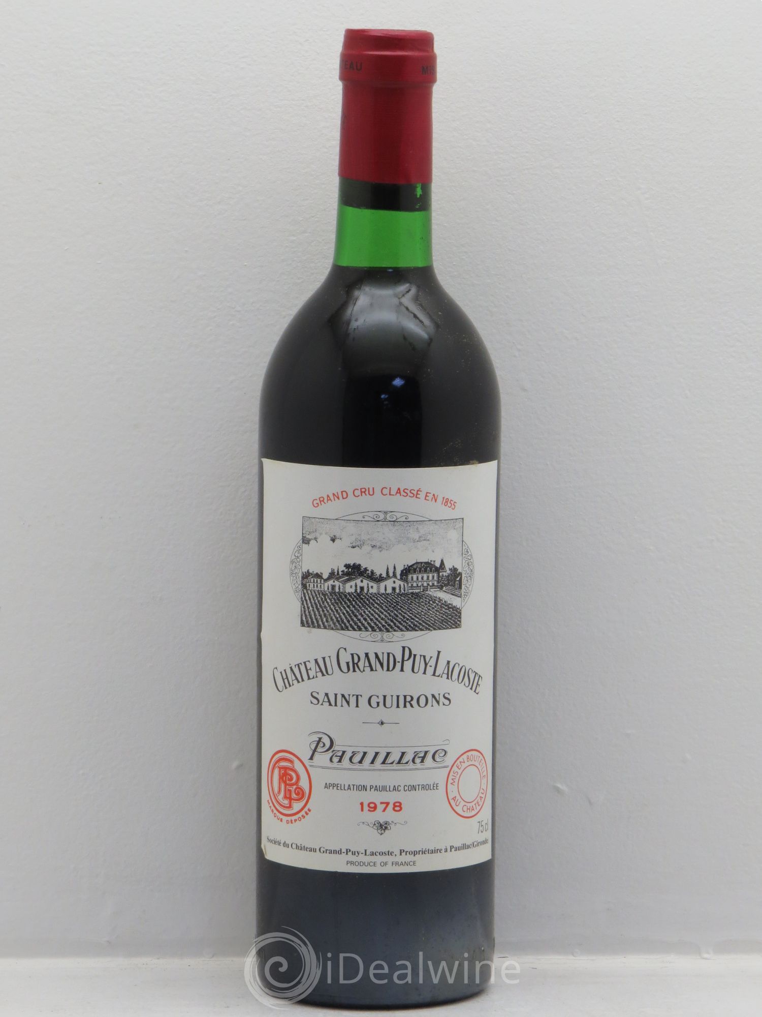 Château Grand Puy Lacoste 5ème Grand Cru Classé 1978 - Lot de 1 bouteille - 0