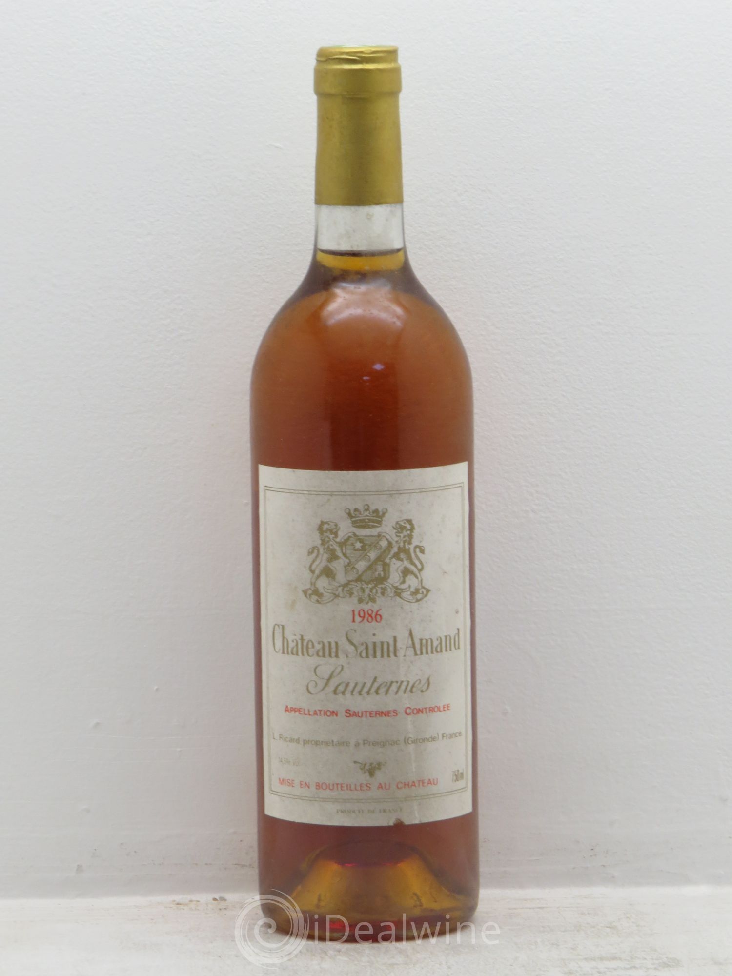 Sauternes Chateau saint amand 1986 - Lotto di 1 bottiglia - 0