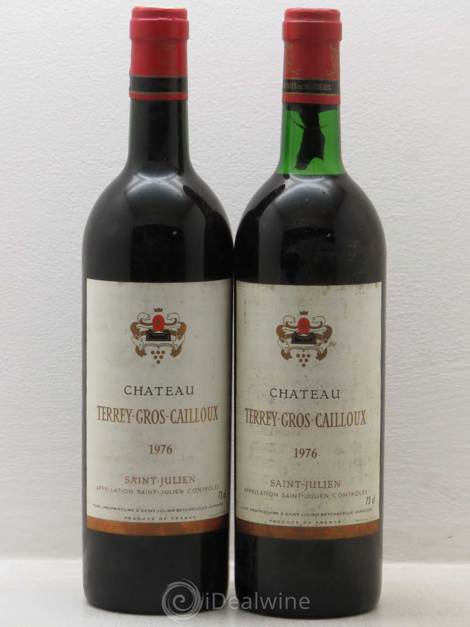 Château Terrey Gros Cailloux Cru Bourgeois 1976 - Lot de 2 bouteilles - 0