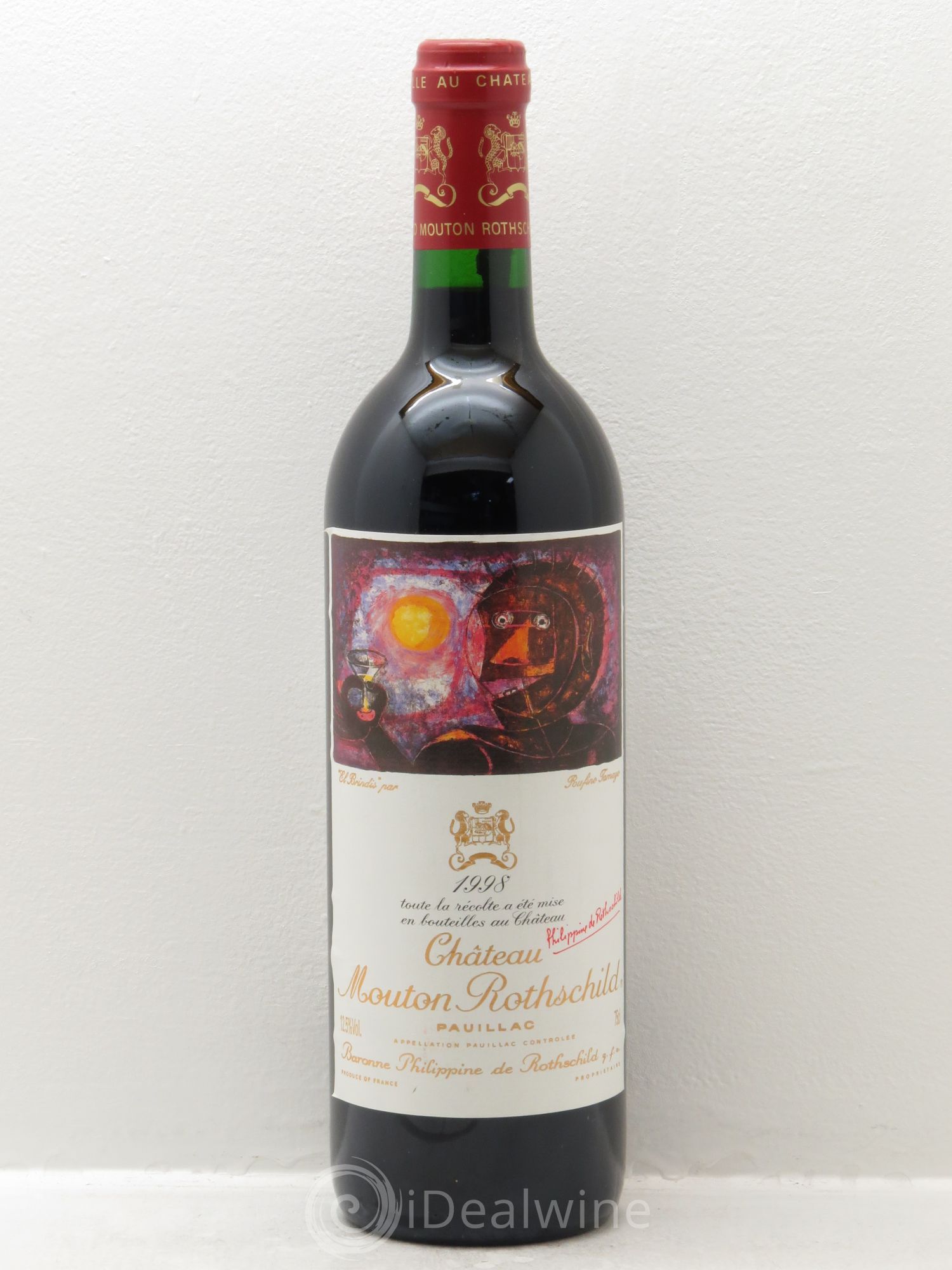 Château Mouton Rothschild 1er Grand Cru Classé 1998 - Lot de 1 bouteille - 0