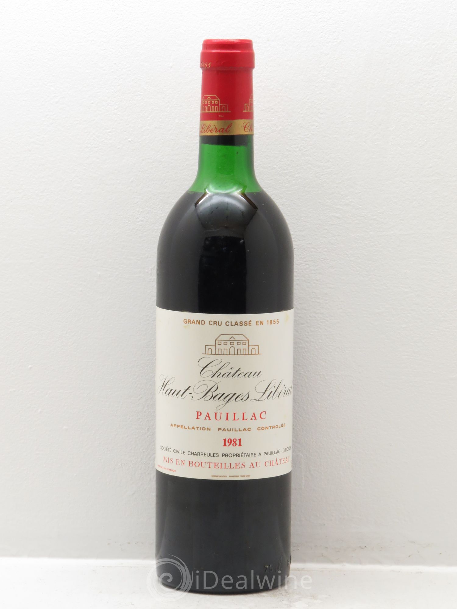 Château Haut Bages Libéral 5ème Grand Cru Classé 1981 - Lot de 1 bouteille - 0